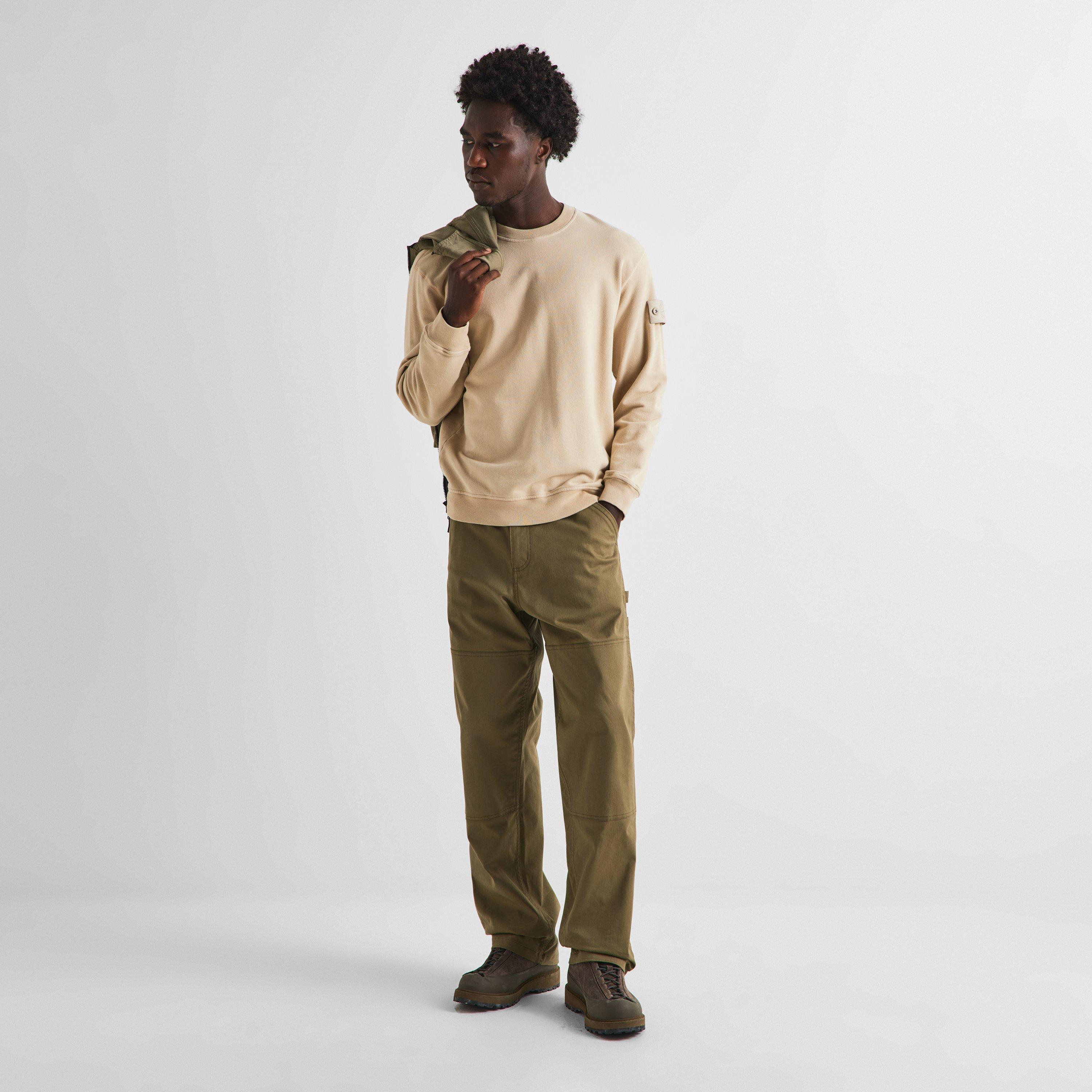 Beige V0090 - Stone Island - Men's Ghost Crew Cotton Sweater - 6