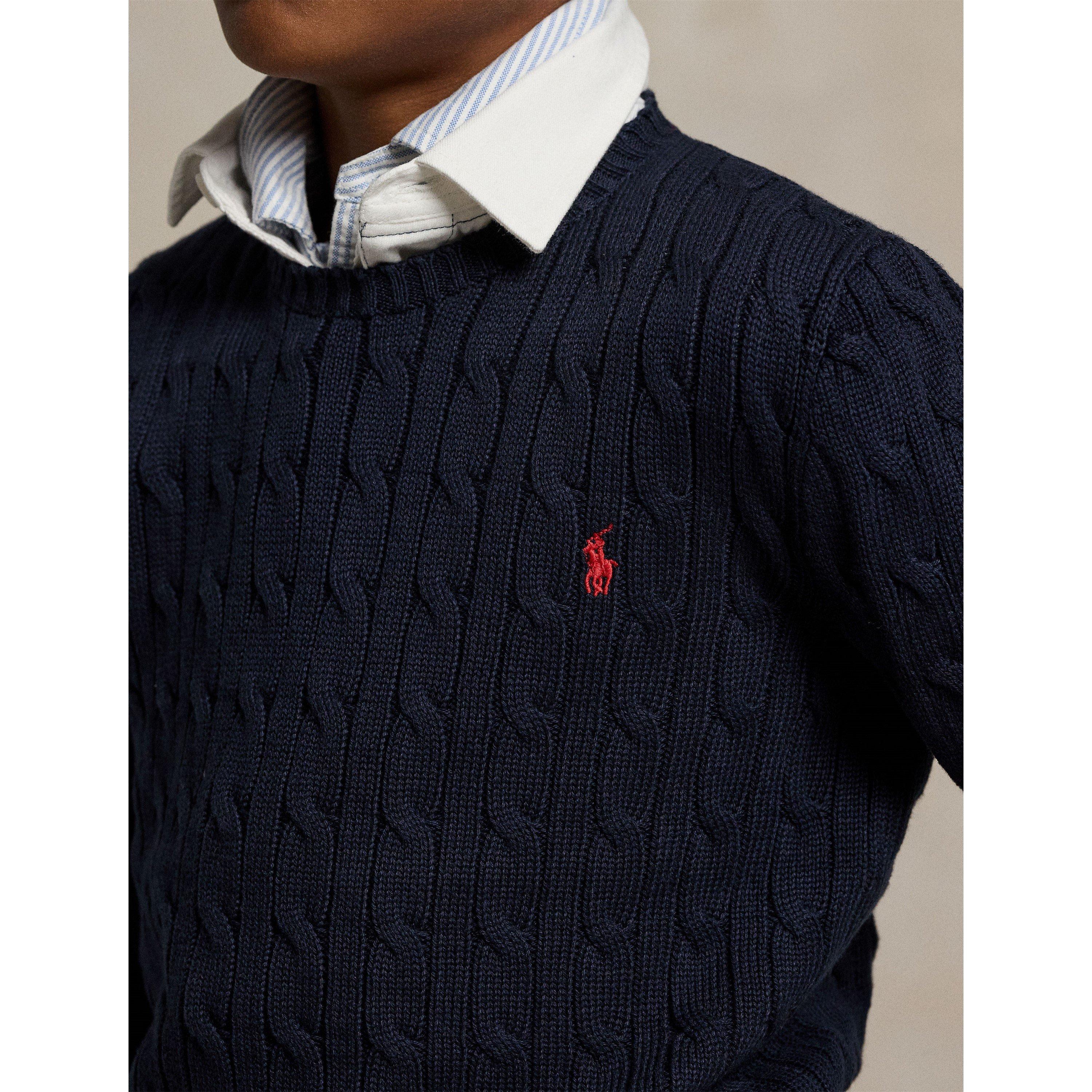 Navy - Polo Ralph Lauren - Kids' Soft Relaxed Fit Crew Sweatshirt - 4