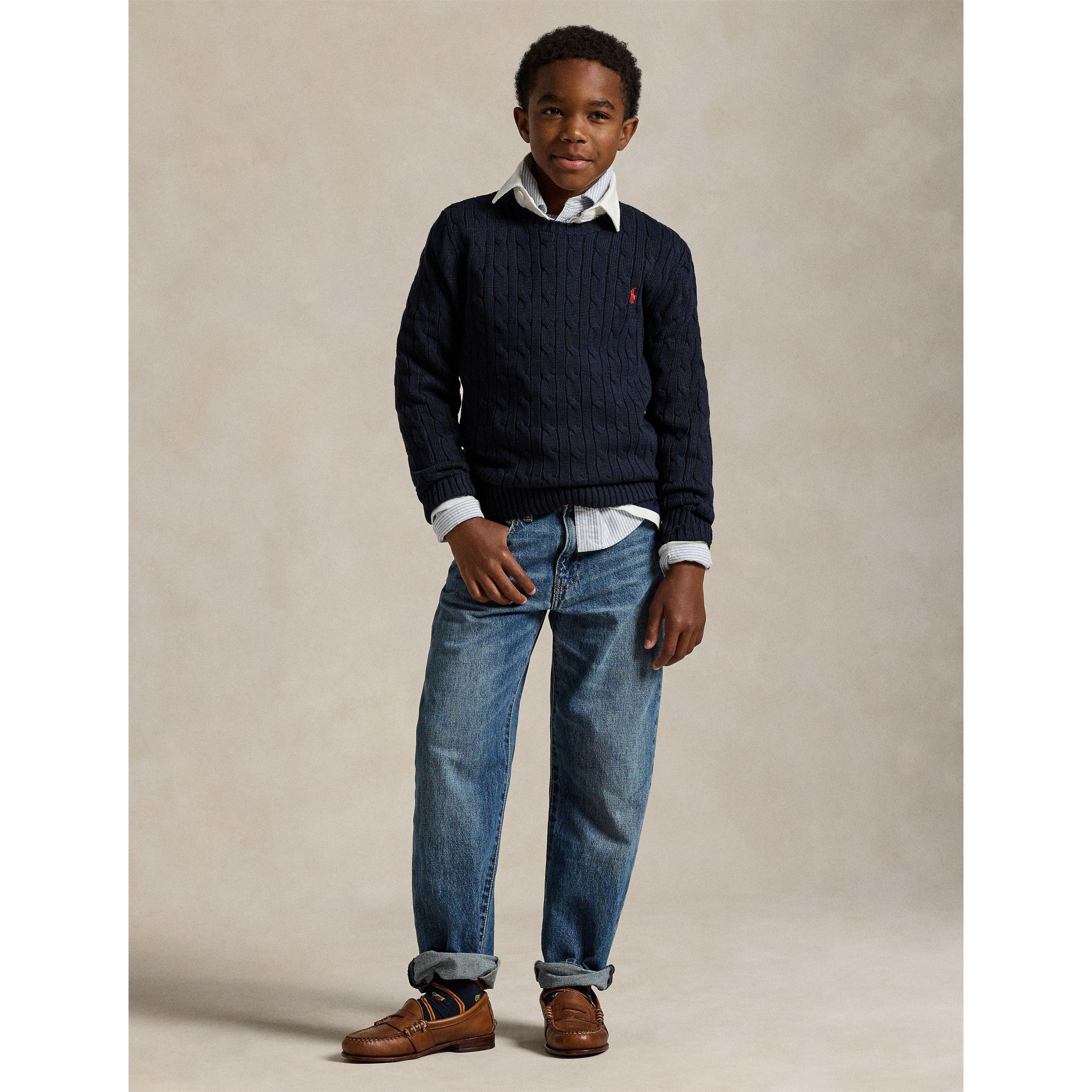 Navy - Polo Ralph Lauren - Kids' Soft Relaxed Fit Crew Sweatshirt - 5