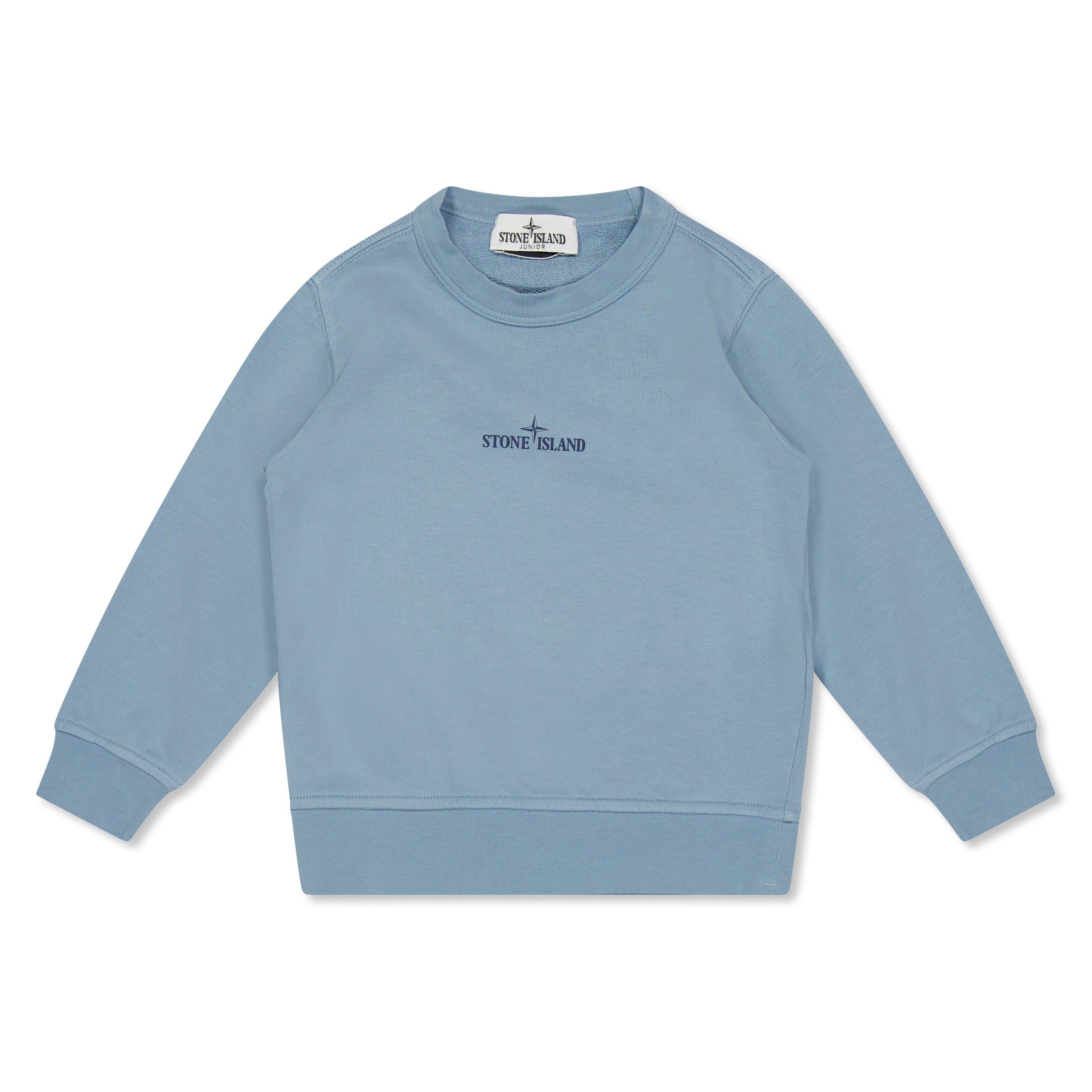 Stone Island Kids' Back Logo Crew Sweatshirt - Dust Blue V004A - 8 Years