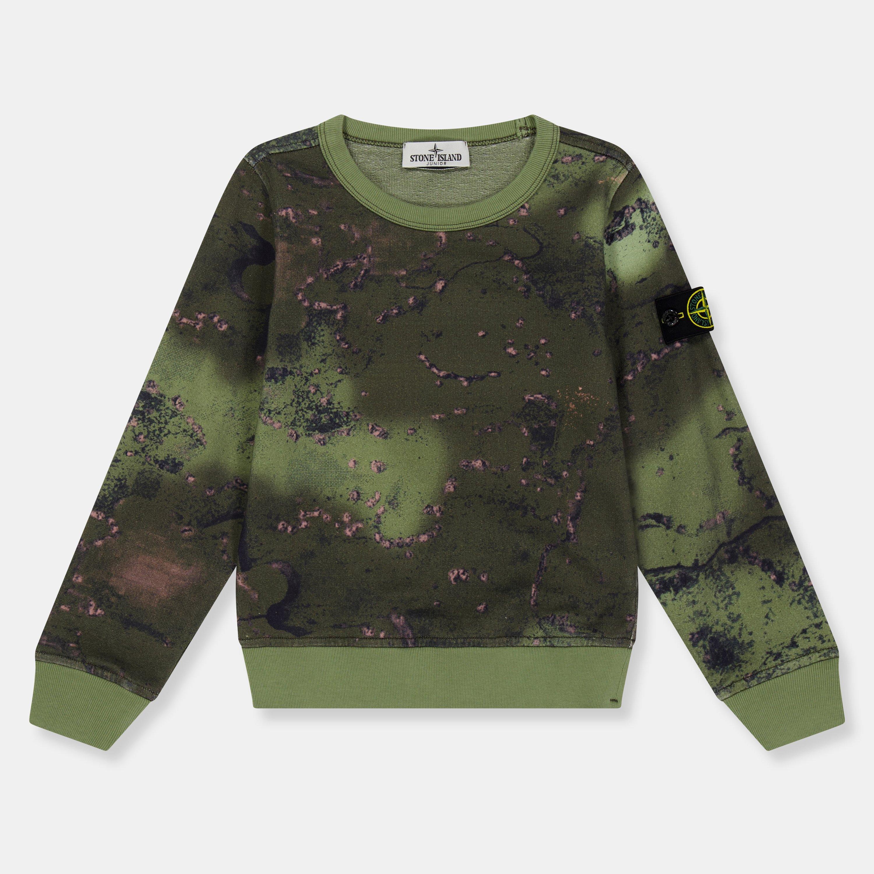 Stone Island Kids' Camo Print Crew Sweatshirt | Cruise Fashion