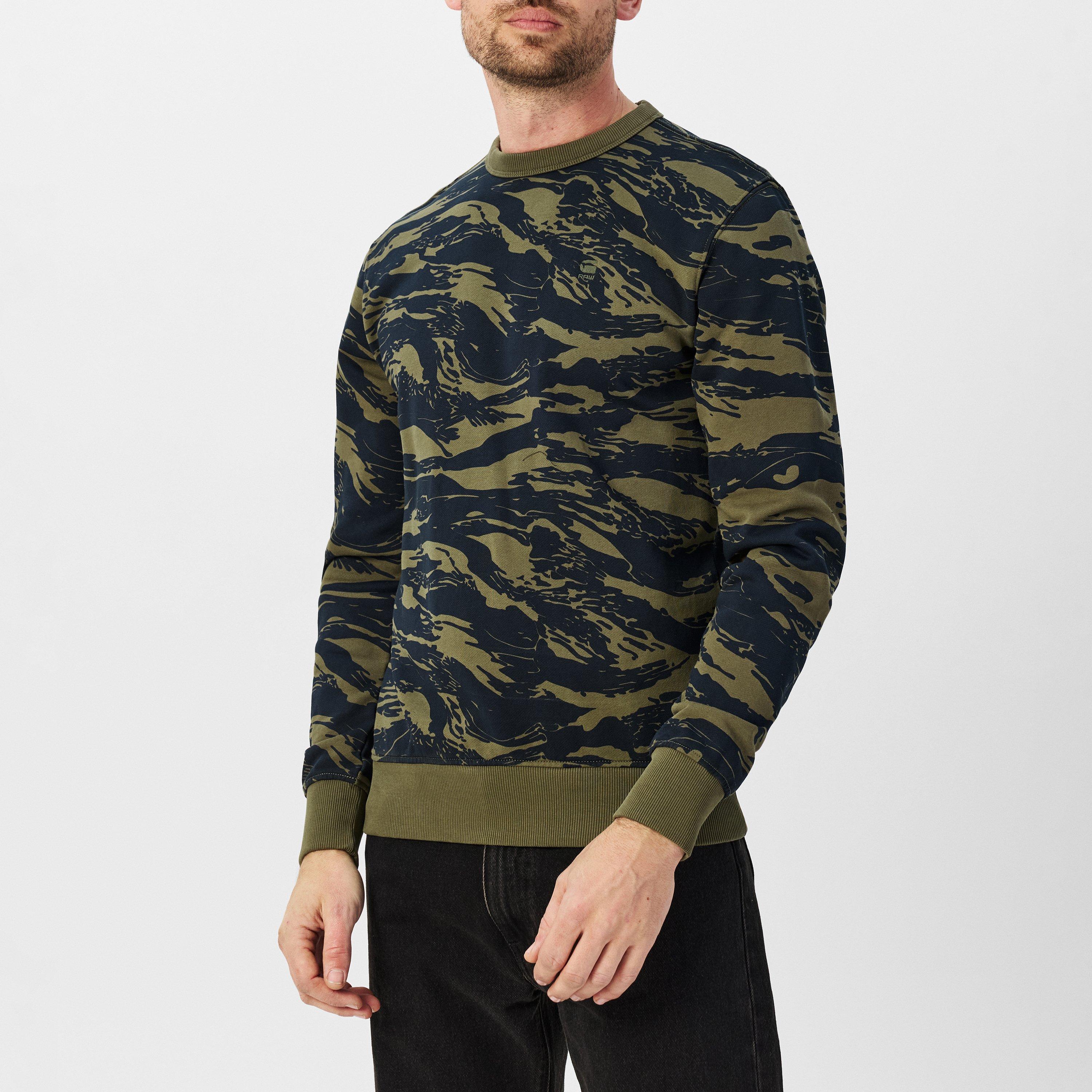 Shad Olive - G Star - Tiger Camo Sweater - 3