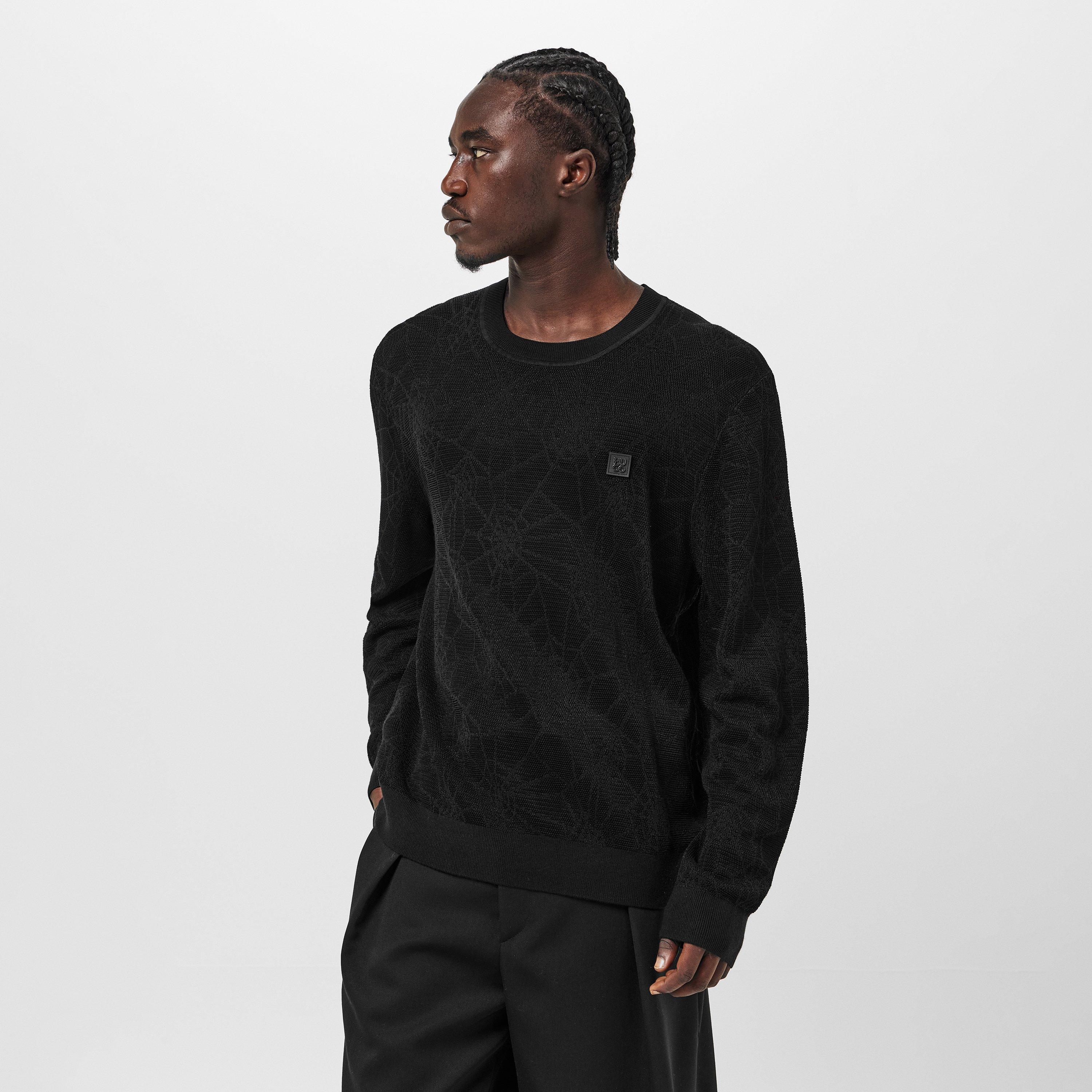 Black - Hugo - Spidoon Crew Sweater - 3
