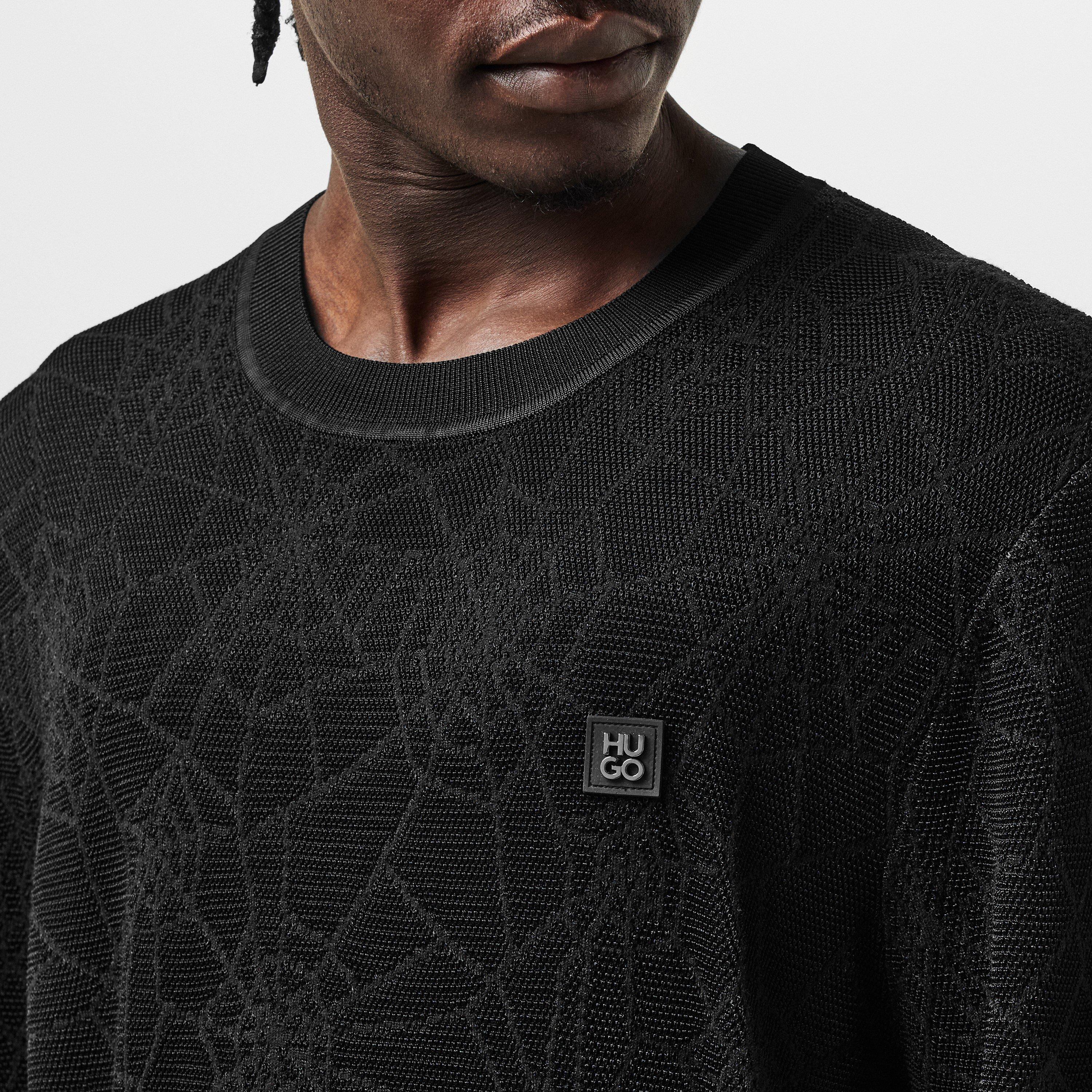 Black - Hugo - Spidoon Crew Sweater - 5