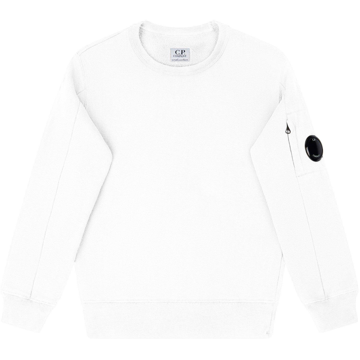 White 103 - CP Company - Boy's Lens Crew Sweatshirt - 1