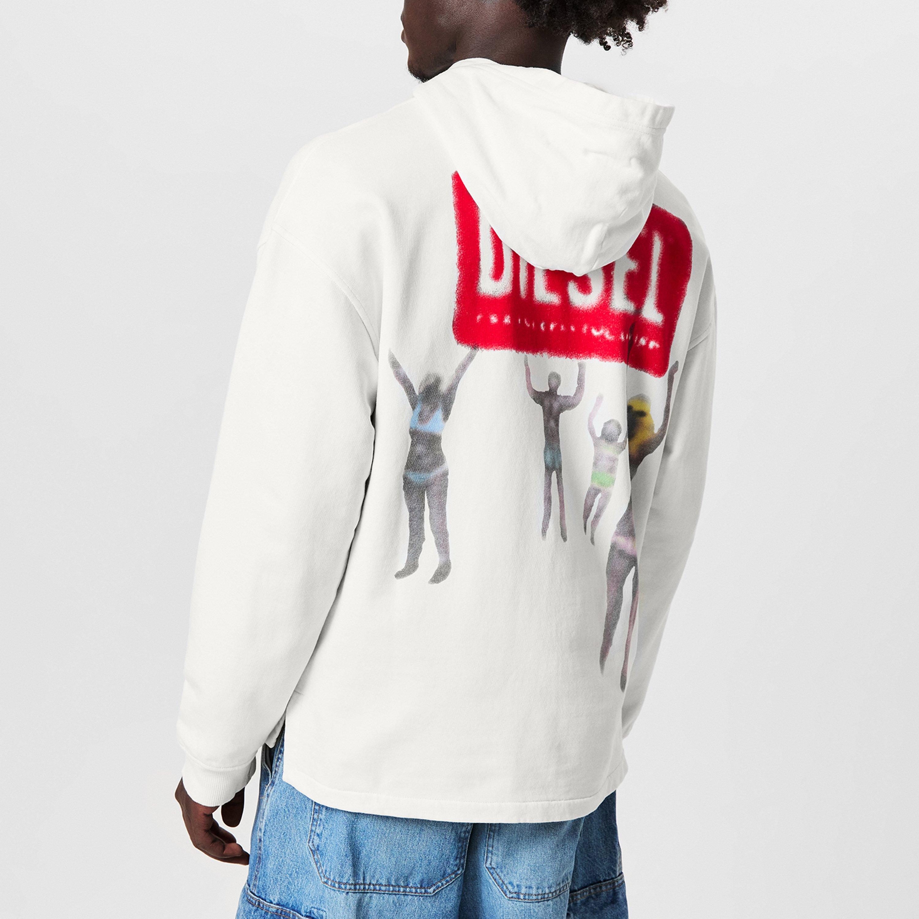 Off White - Diesel - Distorted Graphic Hoodie - 4