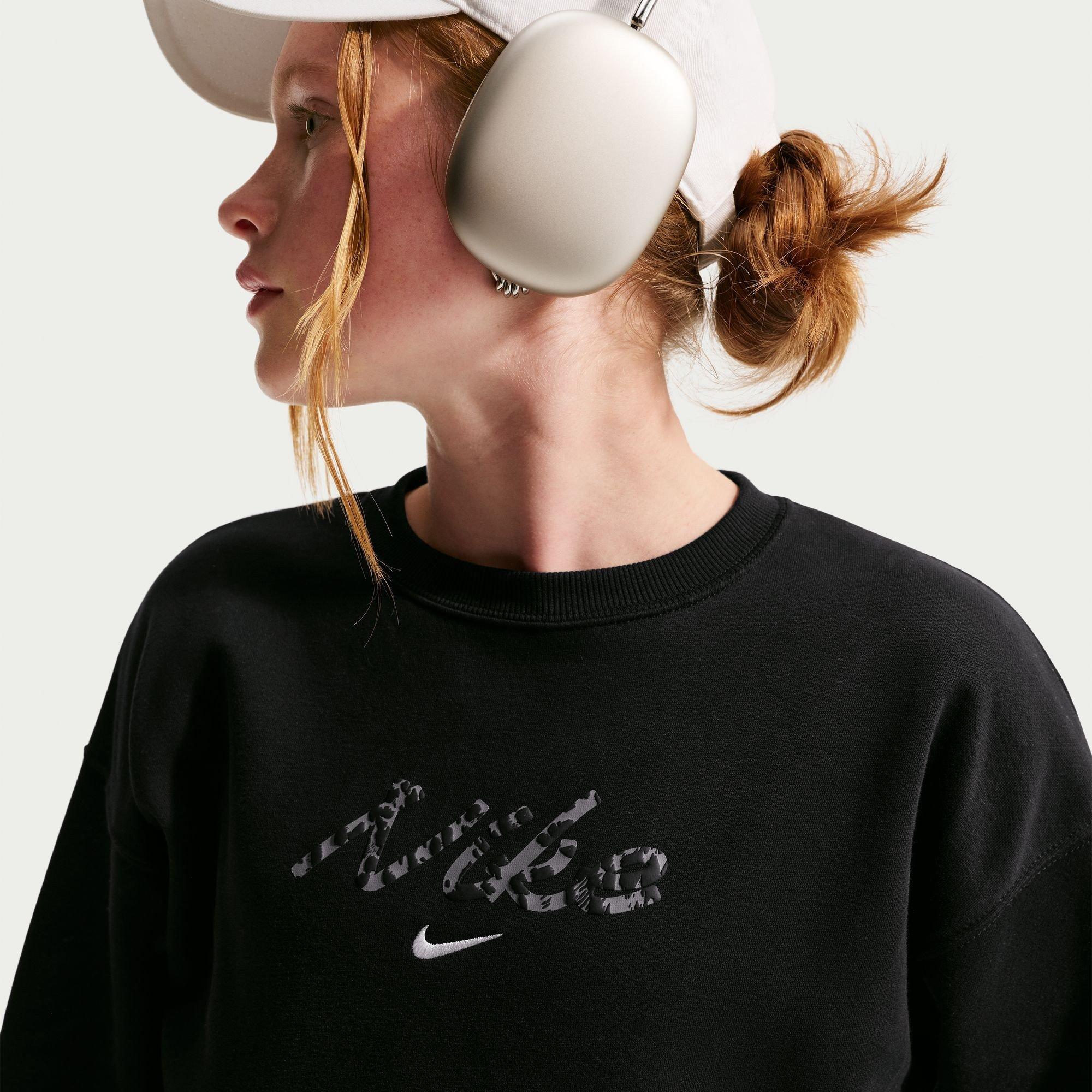 Black - Nike - Nike Oversized Crew Jn63 - 3