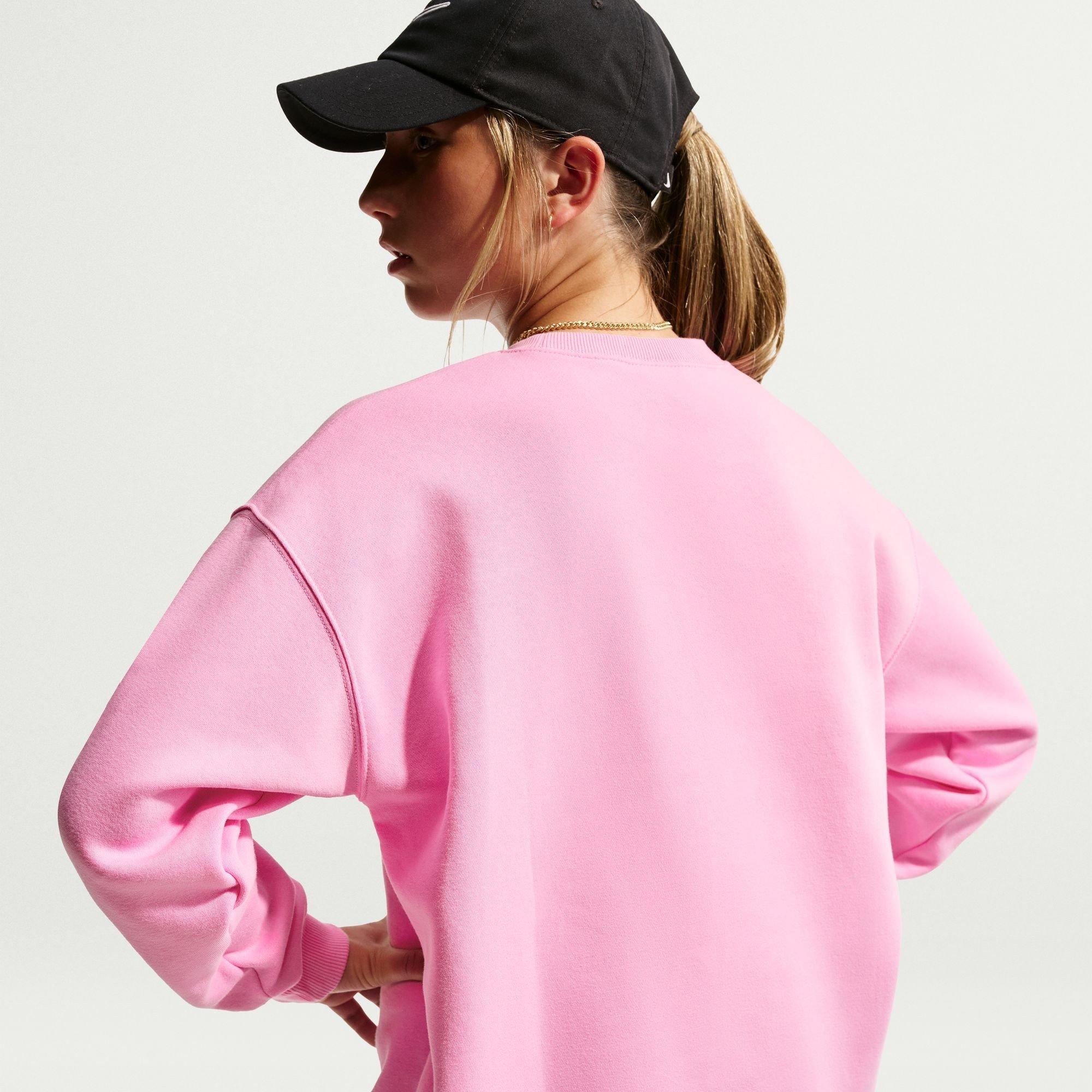 Pink Rise - Nike - Kids' Oversized Crew Cotton Sweater - 2