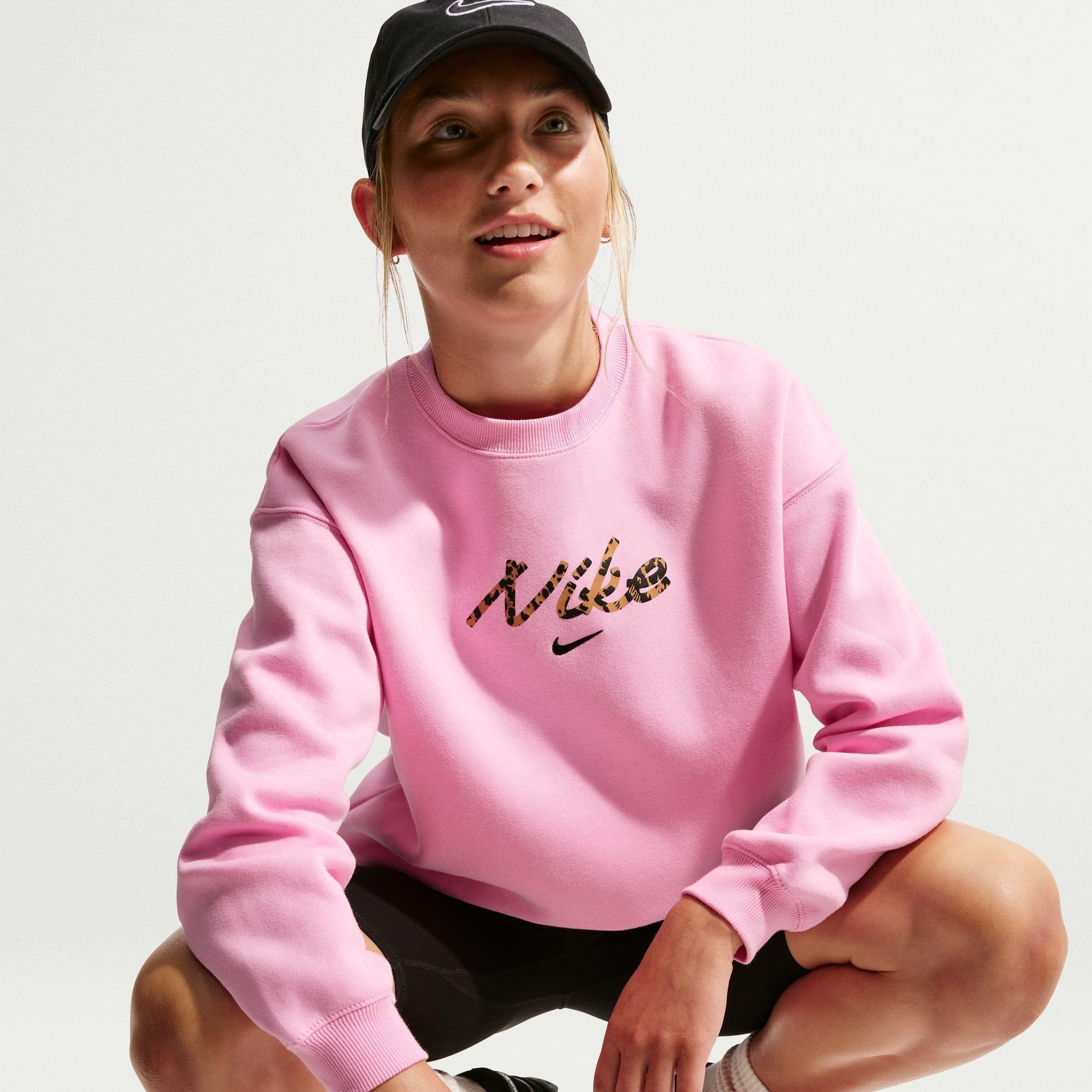 Pink Rise - Nike - Kids' Oversized Crew Cotton Sweater - 3