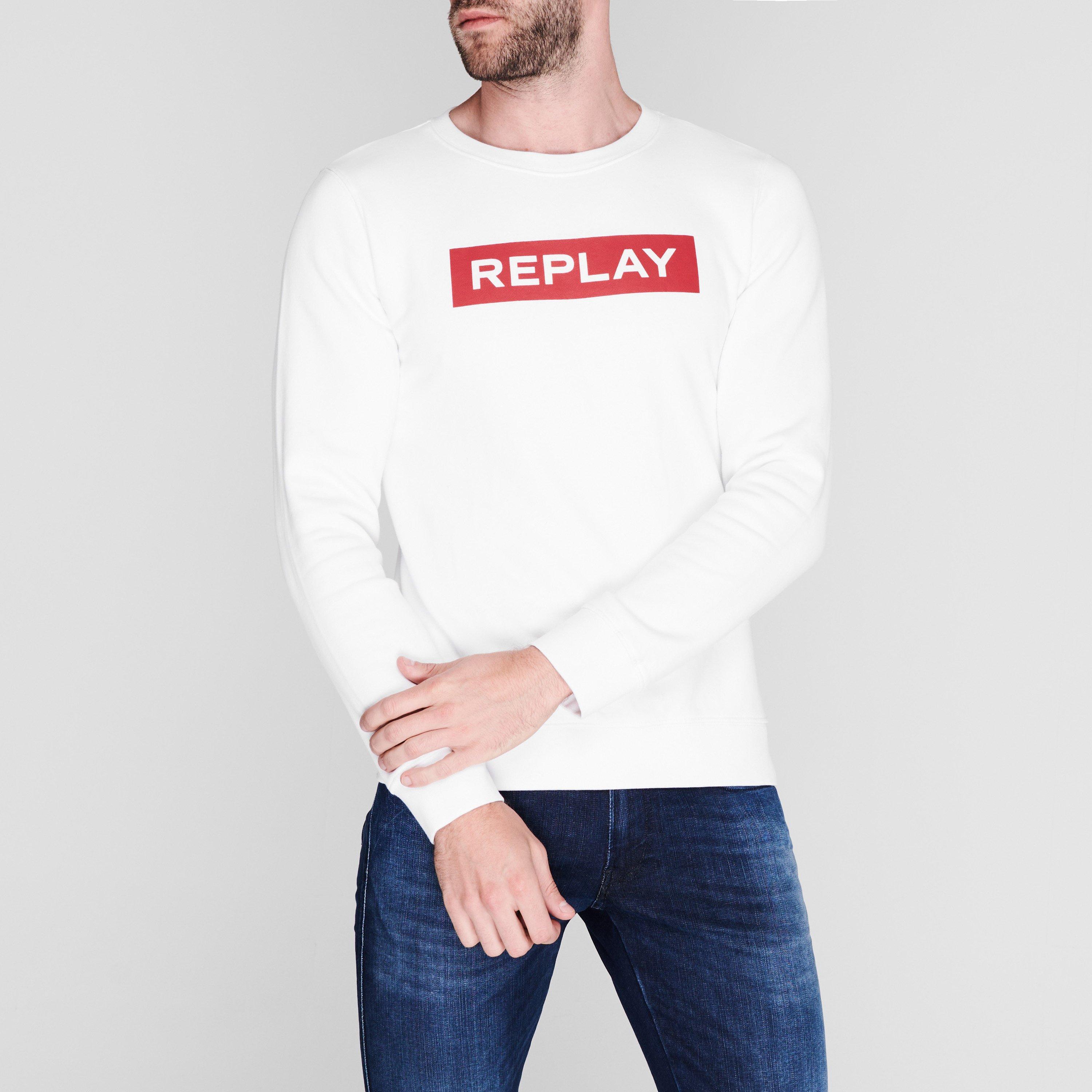 White 001 - Replay - Logo Sweatshirt - 3