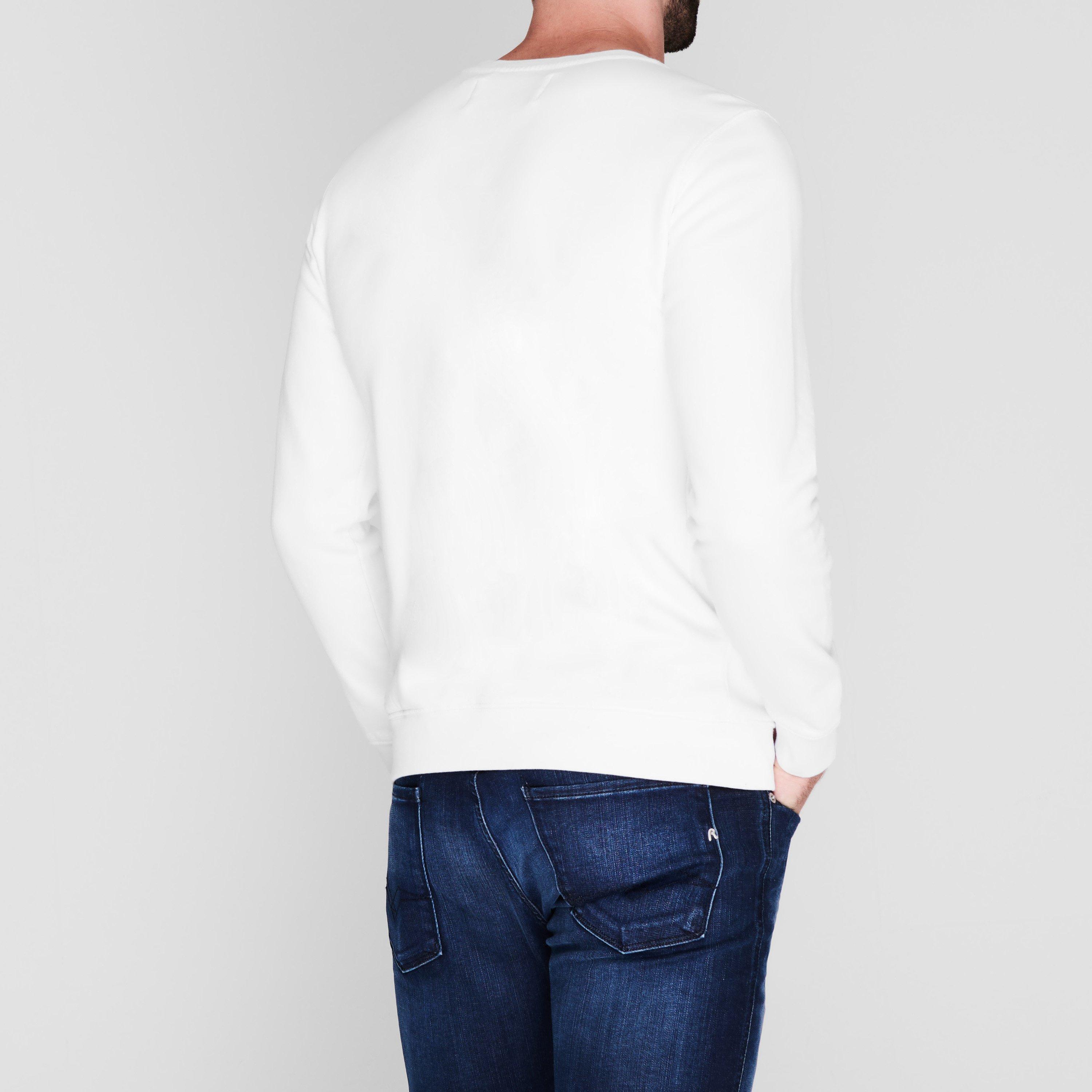 White 001 - Replay - Logo Sweatshirt - 4