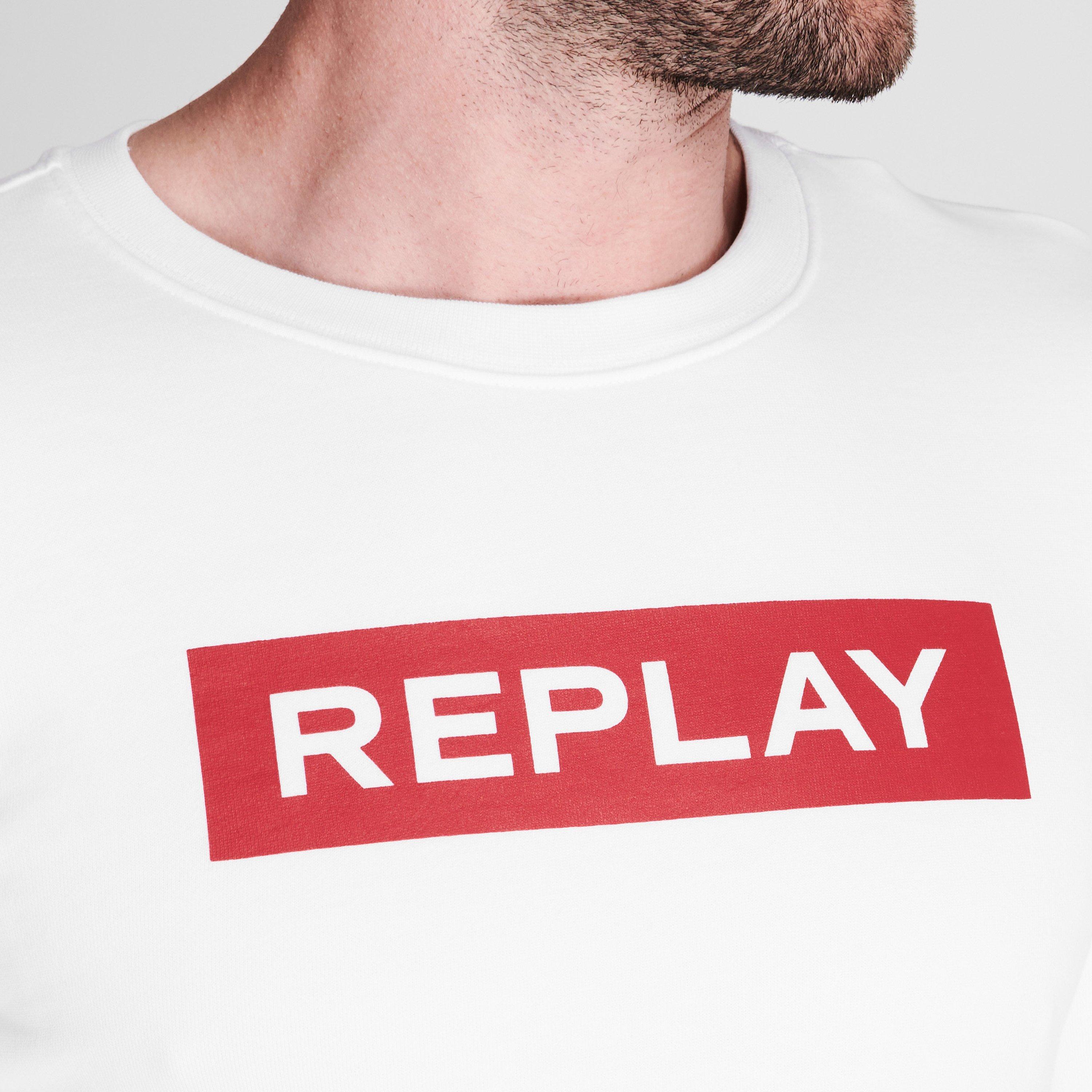 White 001 - Replay - Logo Sweatshirt - 5