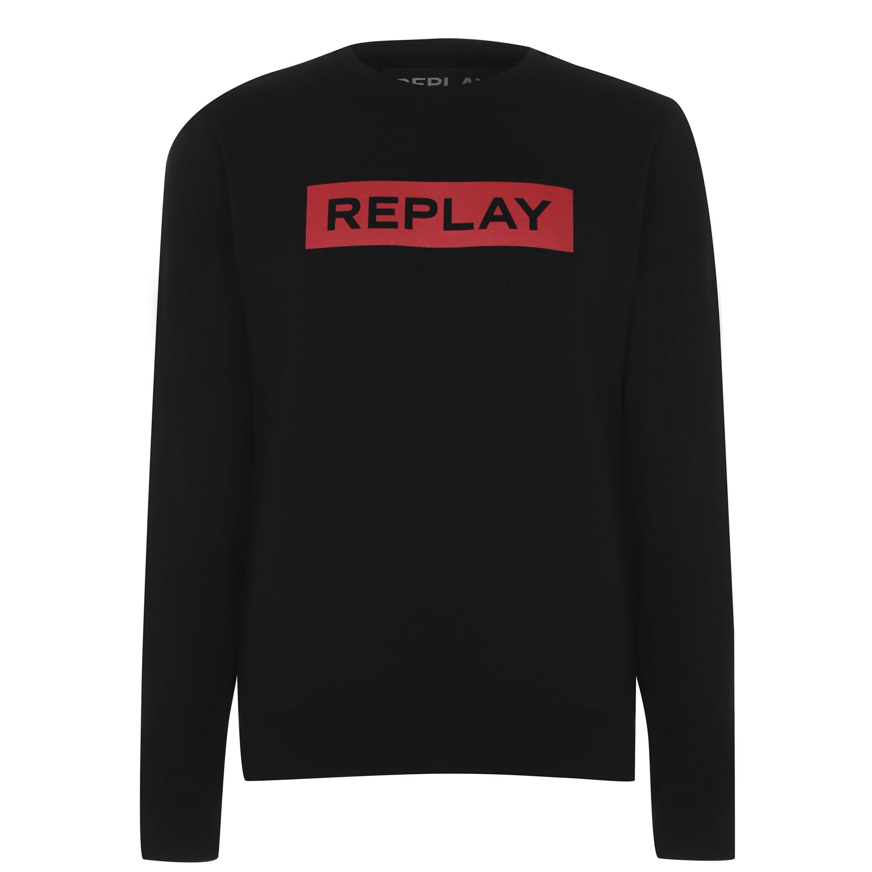 Replay Block Logo Sweatshirt Crew Sweaters USC