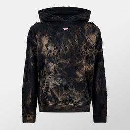 Diesel Extreme Distressed Acid Wash Hoodie