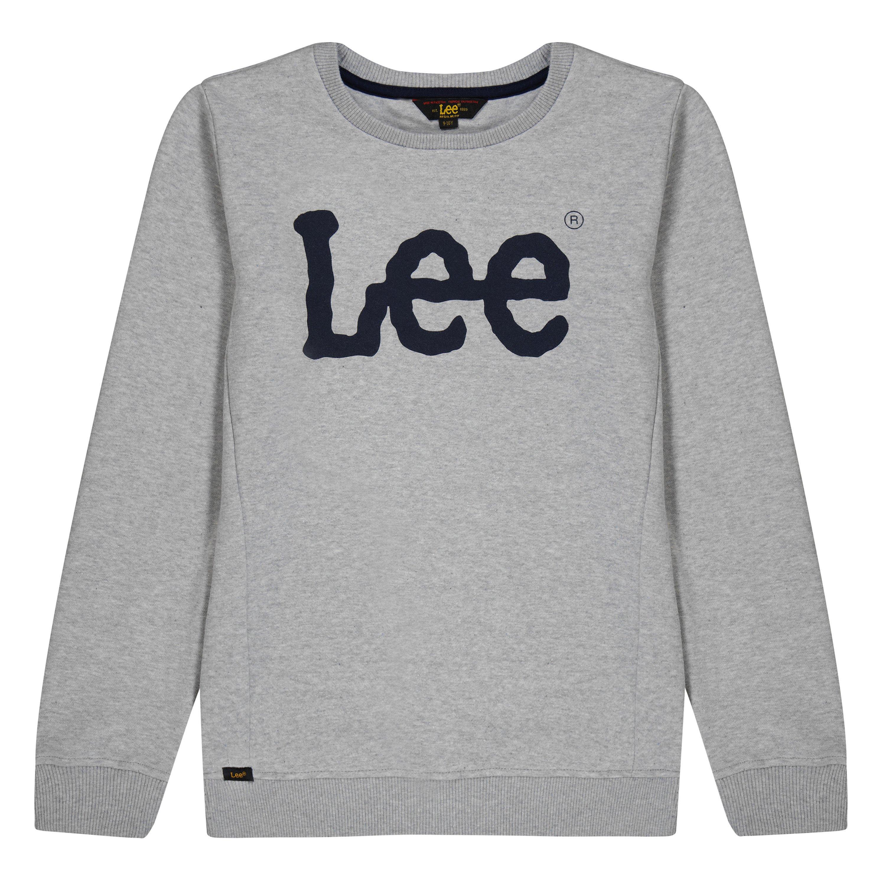 Lee Jeans Wobbly Crew Sweater Junior Boys - Vntg Grey Hthr