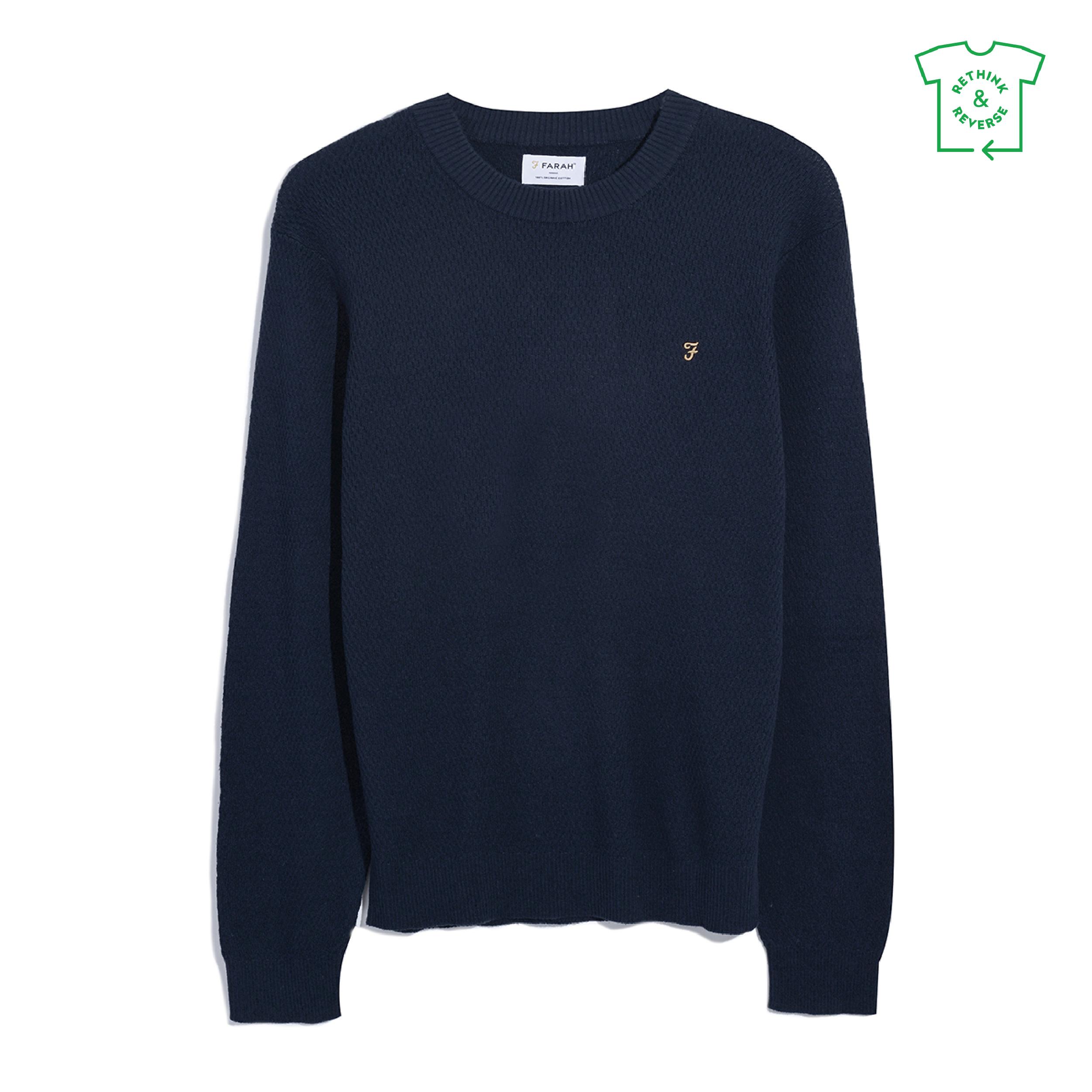Farah Men's Rainhill Crew Sweatshirt - True Navy - Small