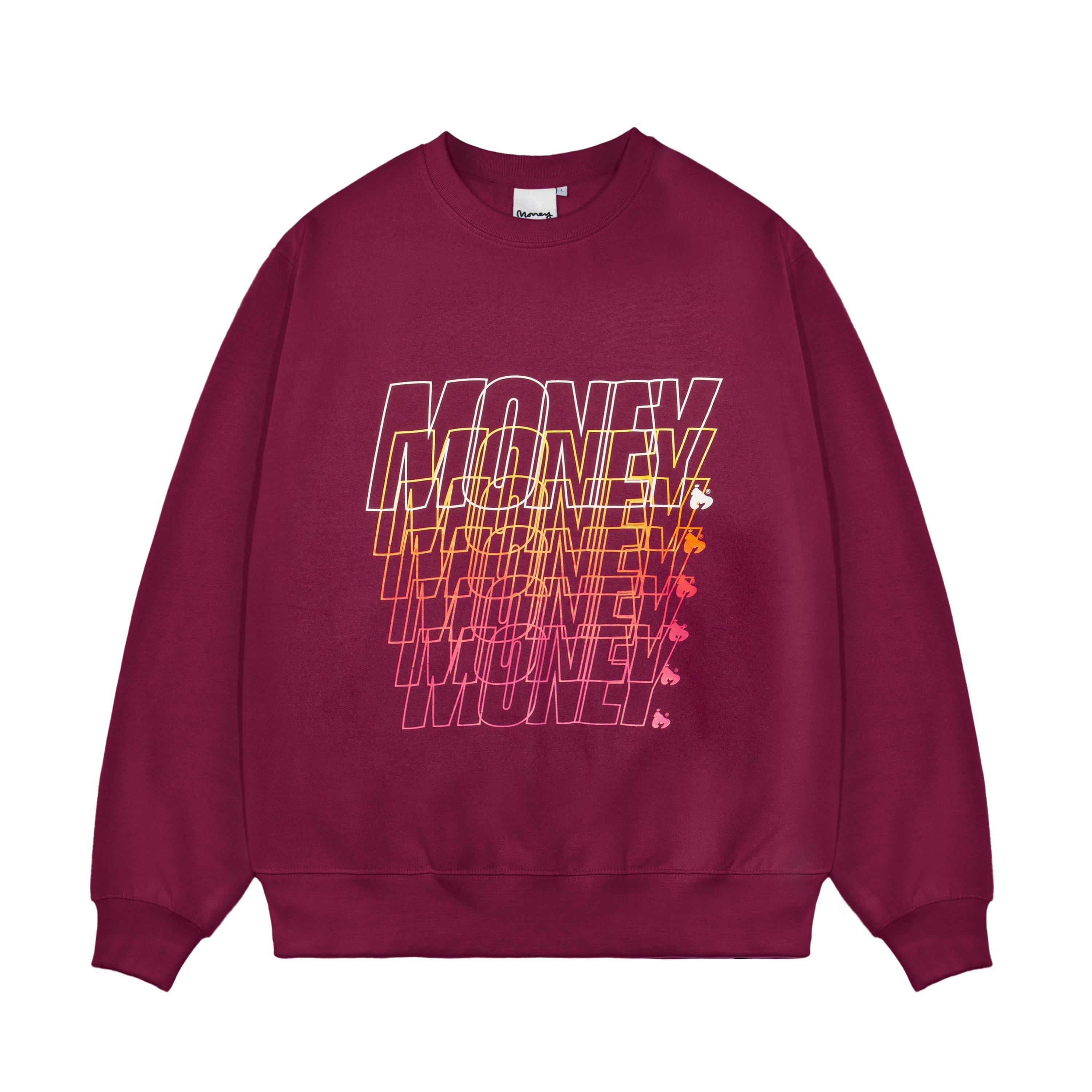 Money Men's Repeater Crew - Plum - Small