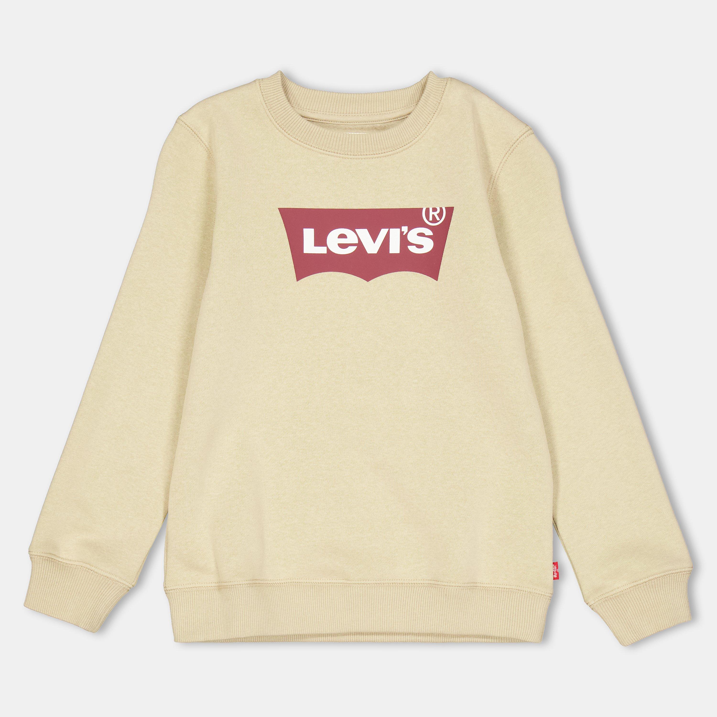 Levis  Kids Children's Batwing Crew Sweatshirt - White Gab - 14 Yrs
