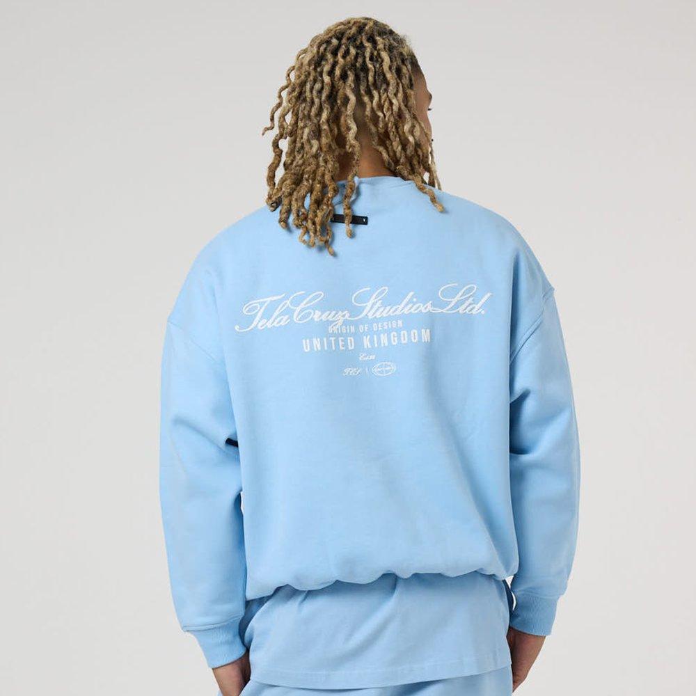 Placid Blue - Tela Cruz - Men's Crew Sweater - 3