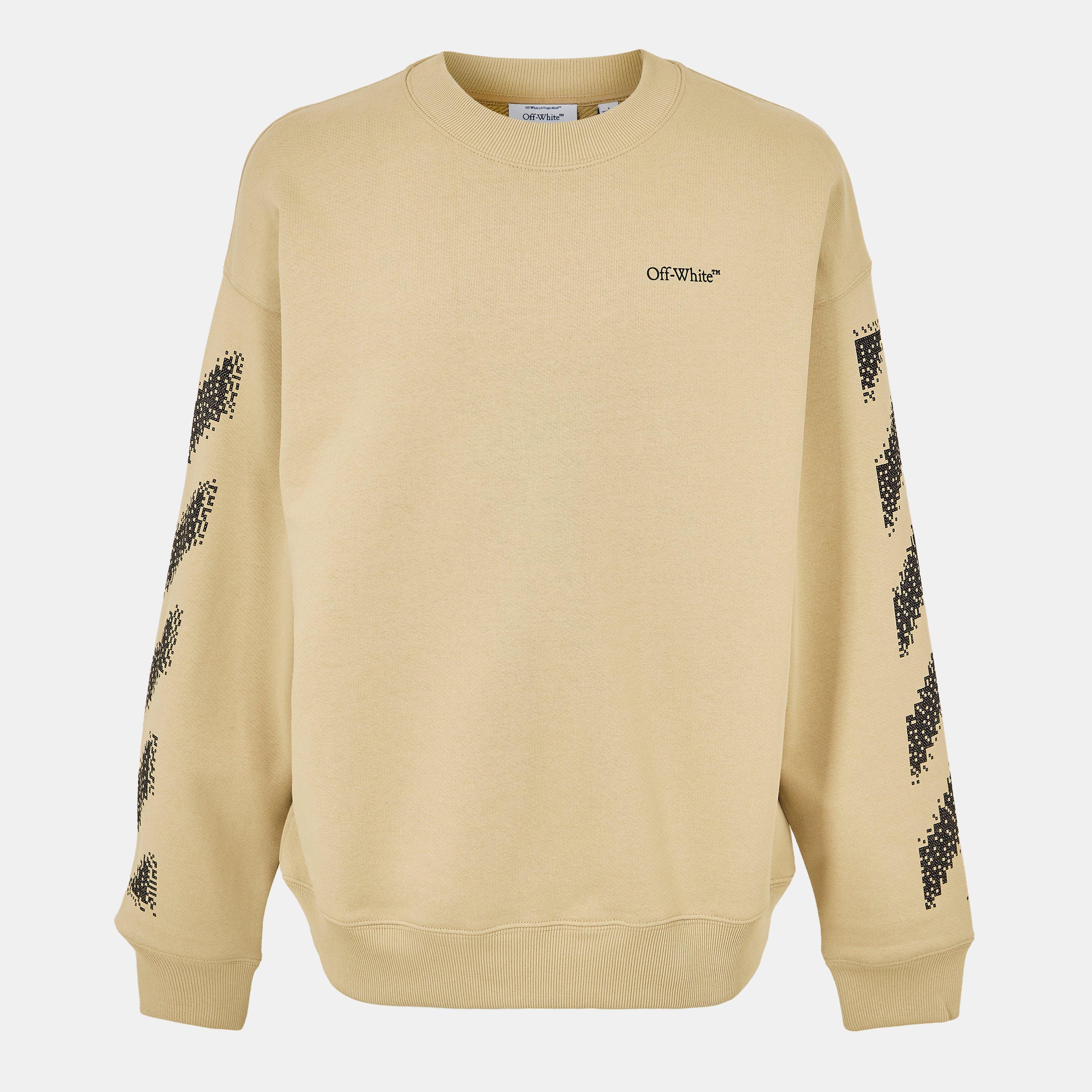 Off White Men's Skate Relaxed Fit Crew Sweatshirt - Brown/Black - XS