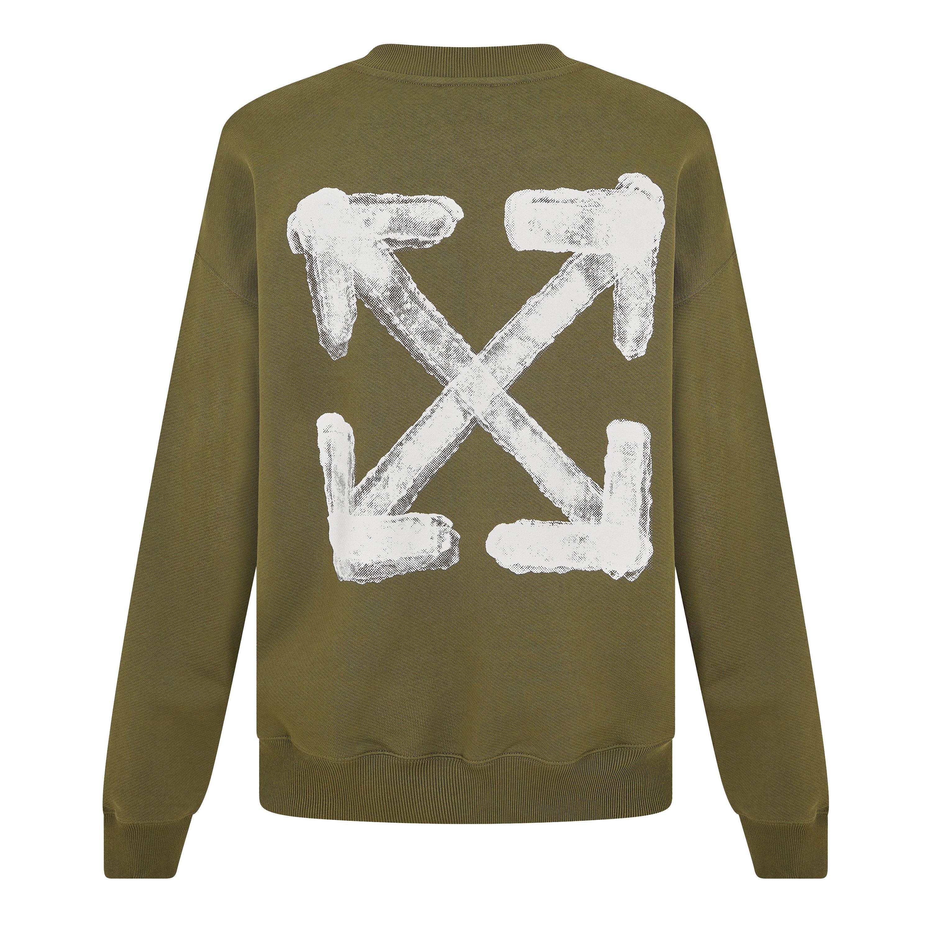 Green Moss - Off White - Men's Skate Relaxed Fit Crew Sweatshirt - 1