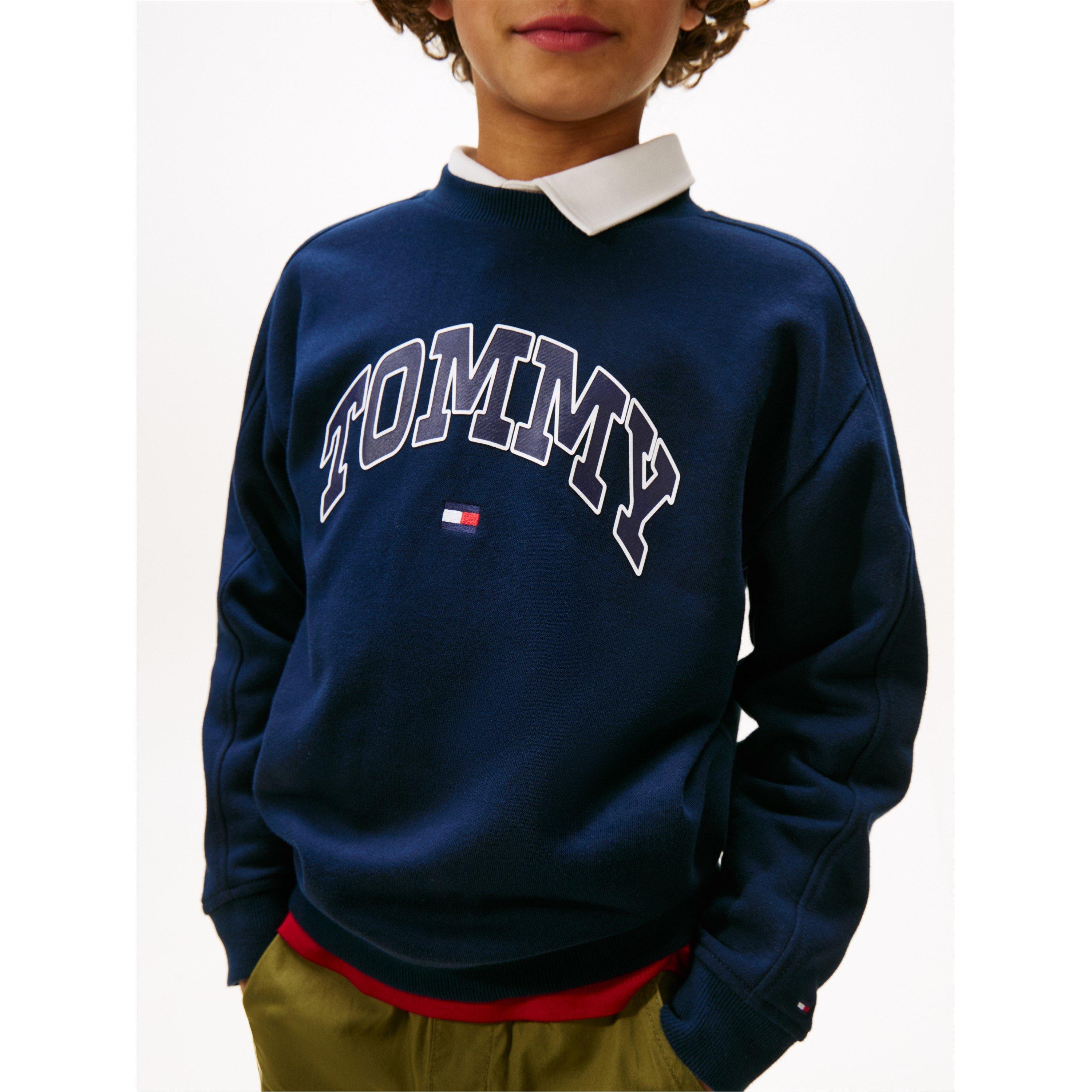 Night Navy C1G - Tommy Hilfiger - Kids' Varsity Crew Sweatshirt - 2