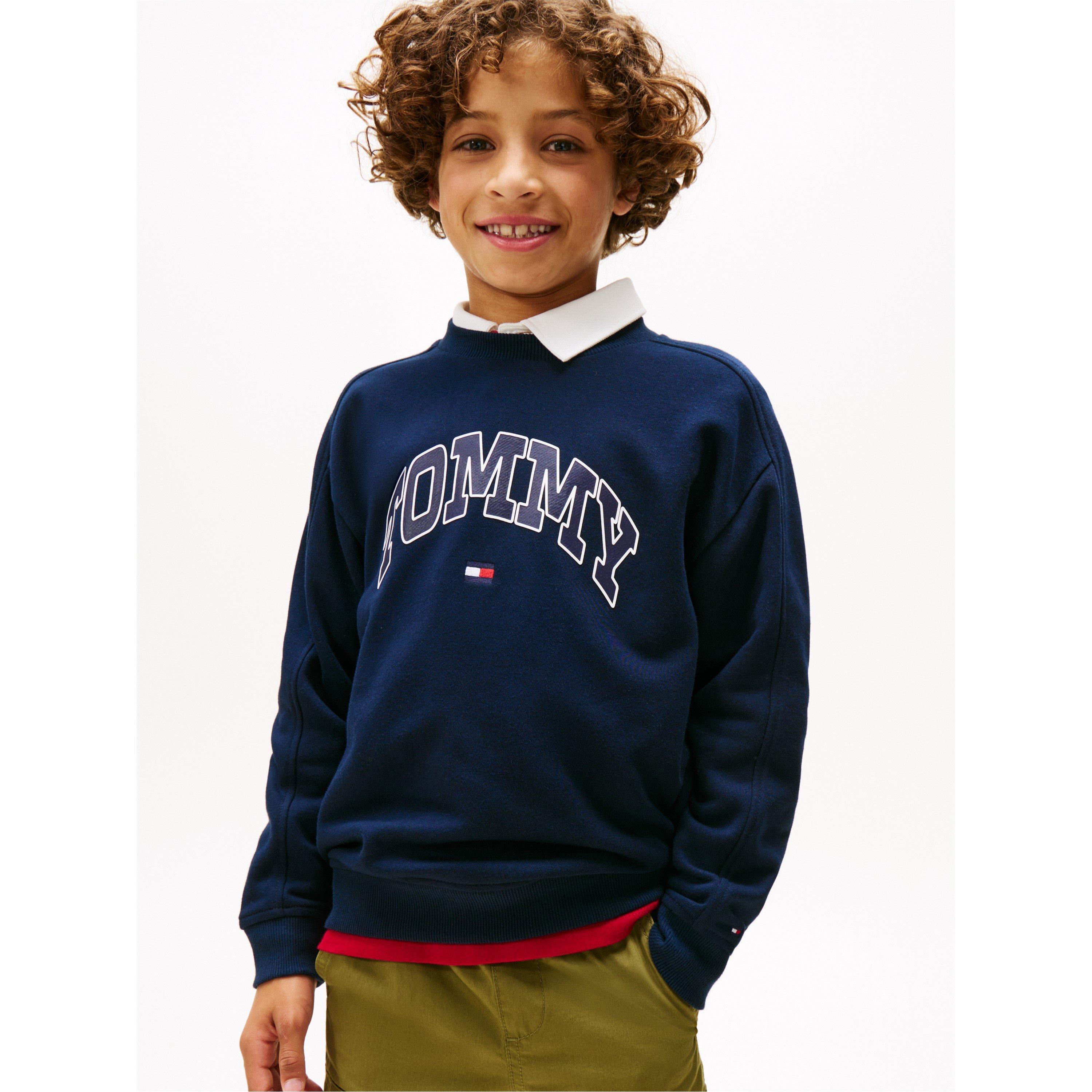 Night Navy C1G - Tommy Hilfiger - Kids' Varsity Crew Sweatshirt - 3
