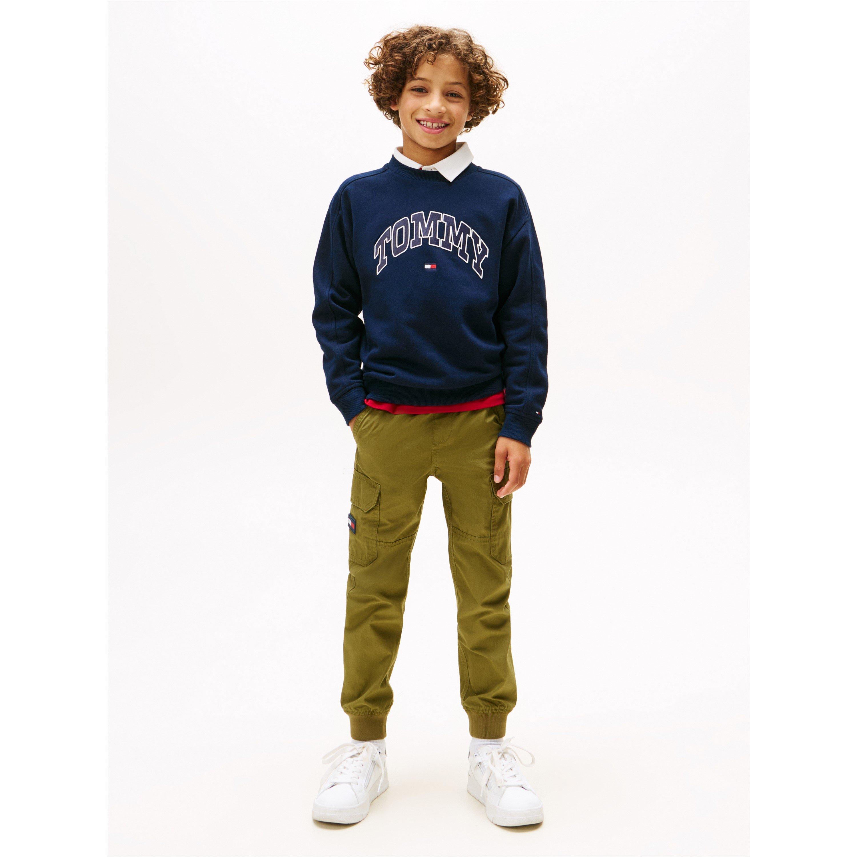 Night Navy C1G - Tommy Hilfiger - Kids' Varsity Crew Sweatshirt - 4