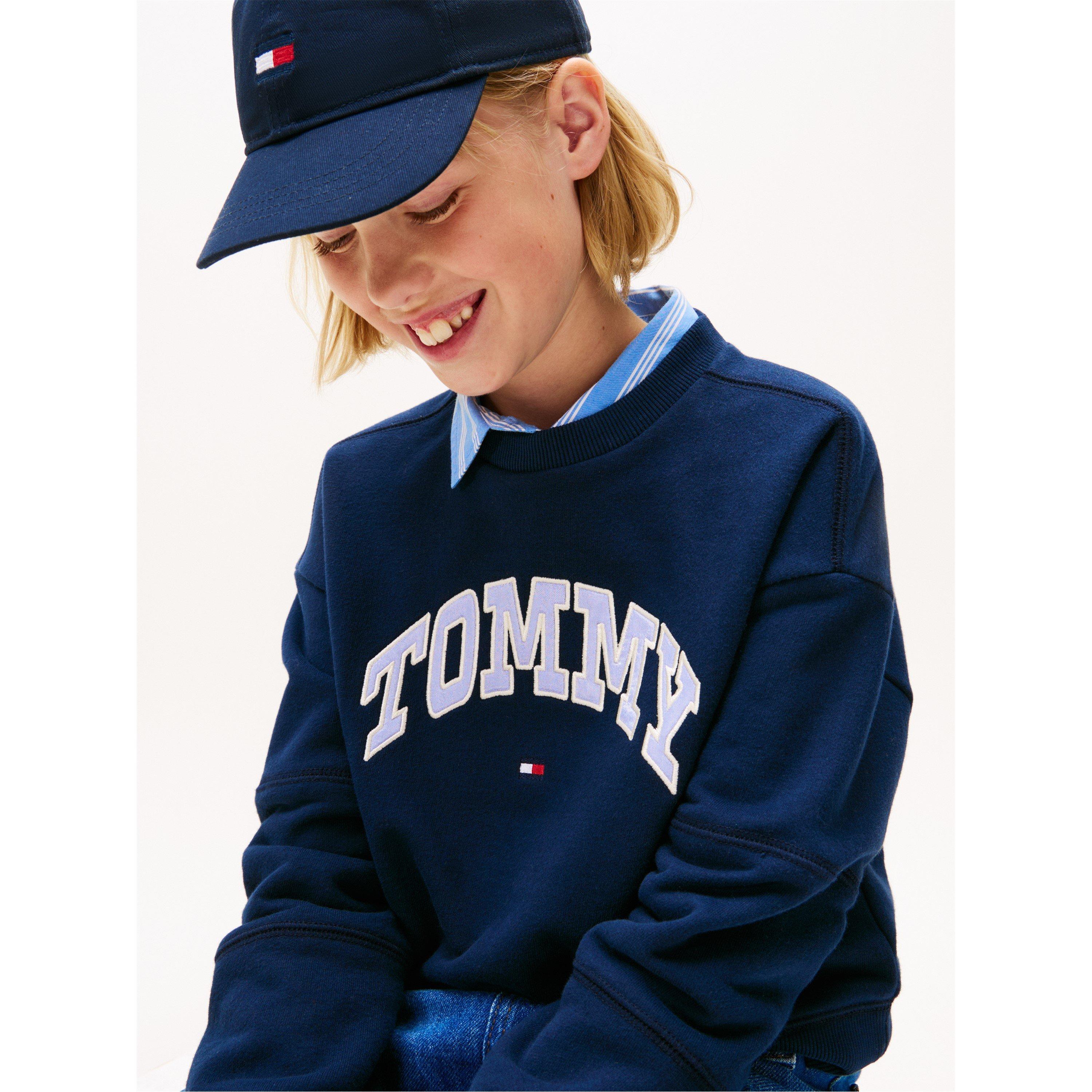 Night Navy C1G - Tommy Hilfiger - Kids' Varsity Crew Sweatshirt - 2
