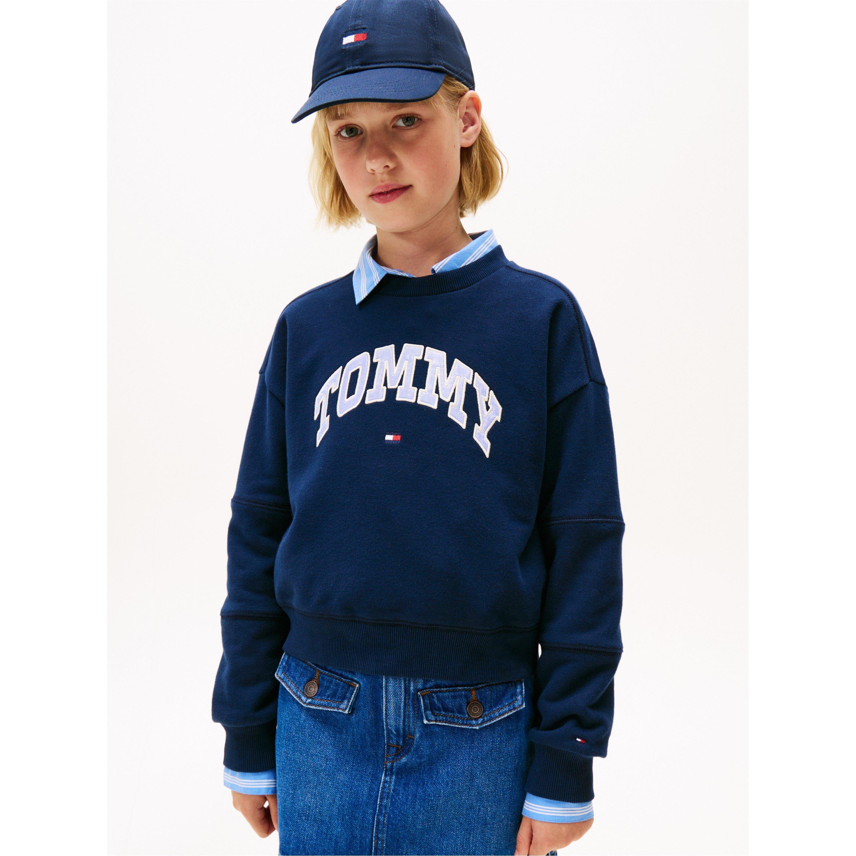 Night Navy C1G - Tommy Hilfiger - Kids' Varsity Crew Sweatshirt - 3