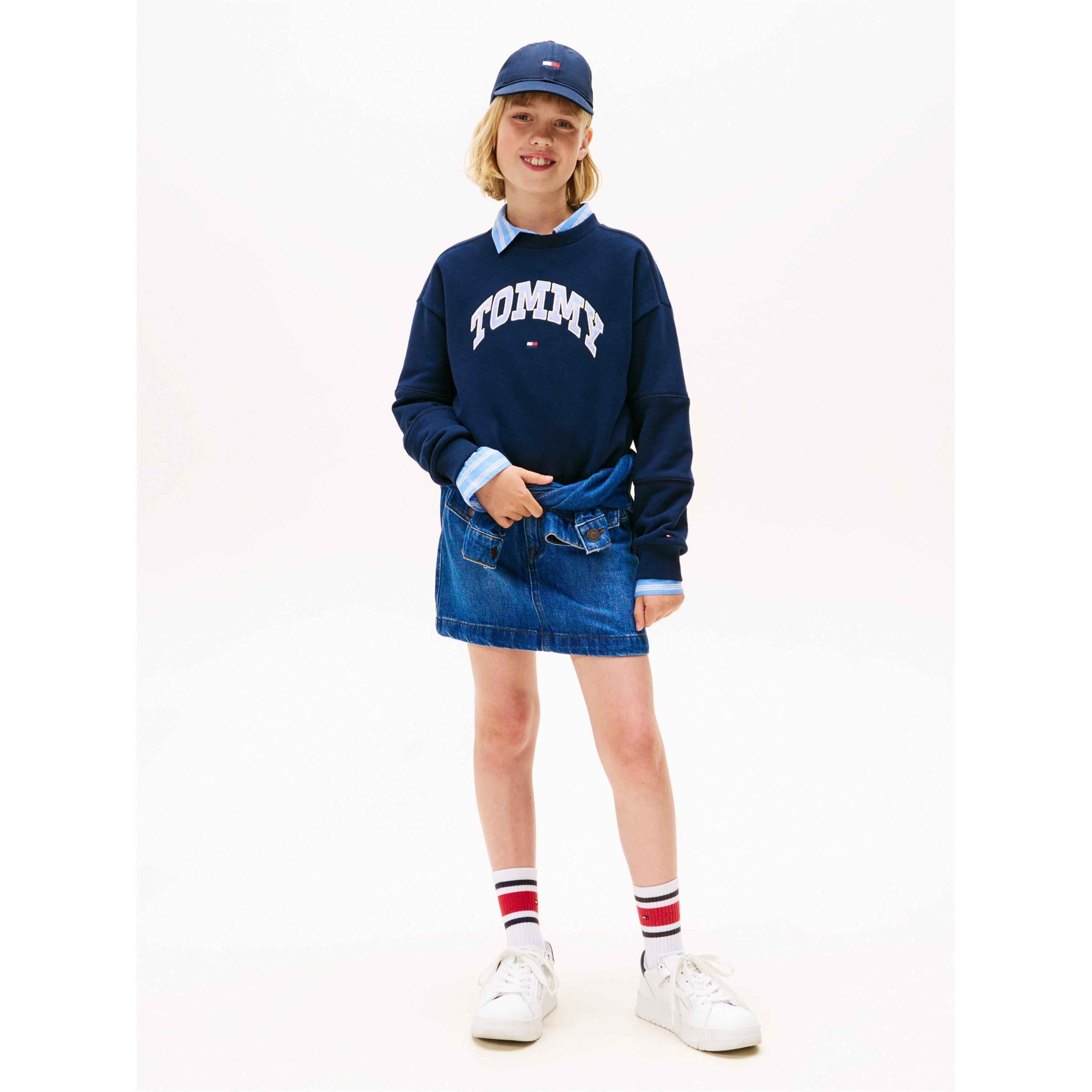 Night Navy C1G - Tommy Hilfiger - Kids' Varsity Crew Sweatshirt - 4