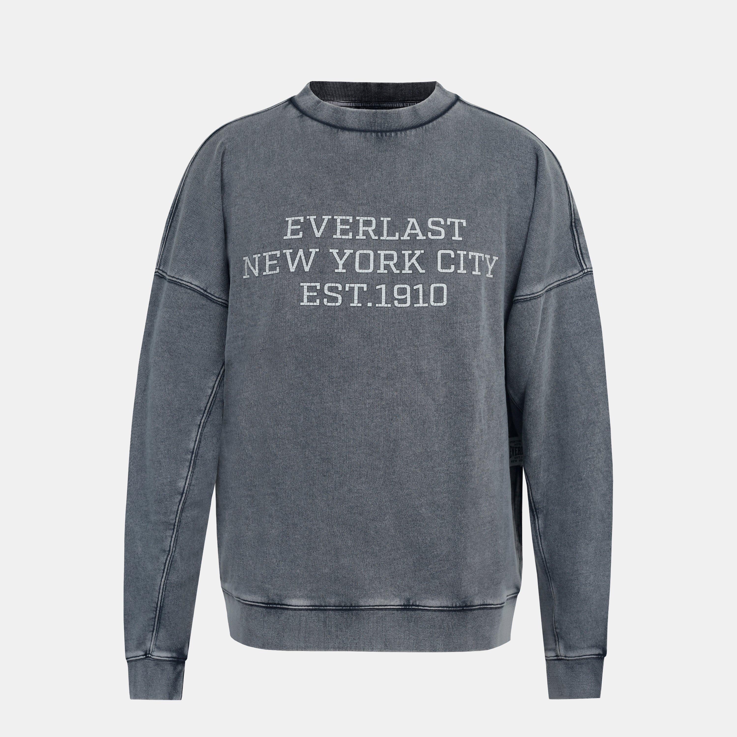 Everlast Men's Nyc Crew Sweatshirt - Washed Grey - M