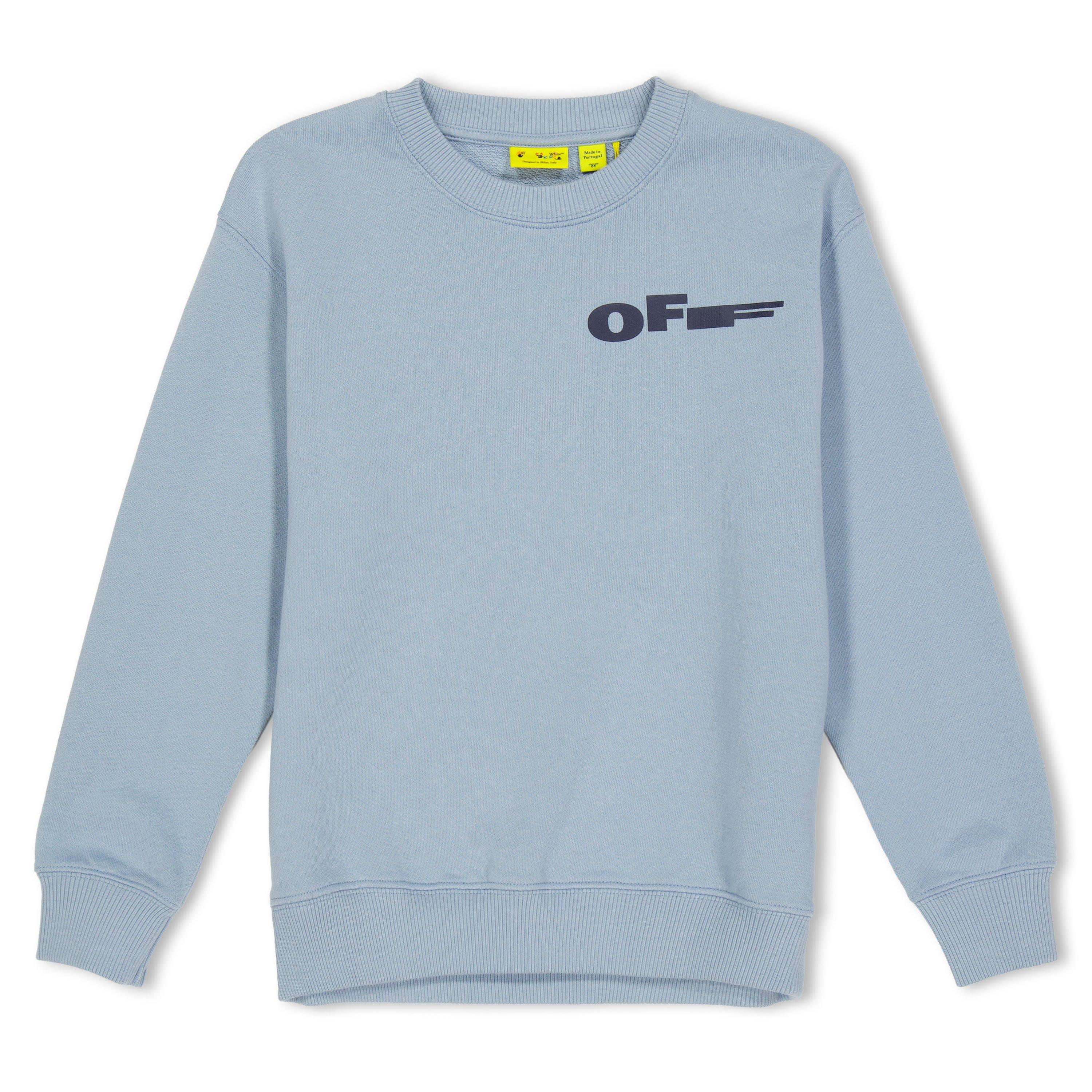 Off White  Kids ' Crew Sweatshirt - Blue 451 - 8Y