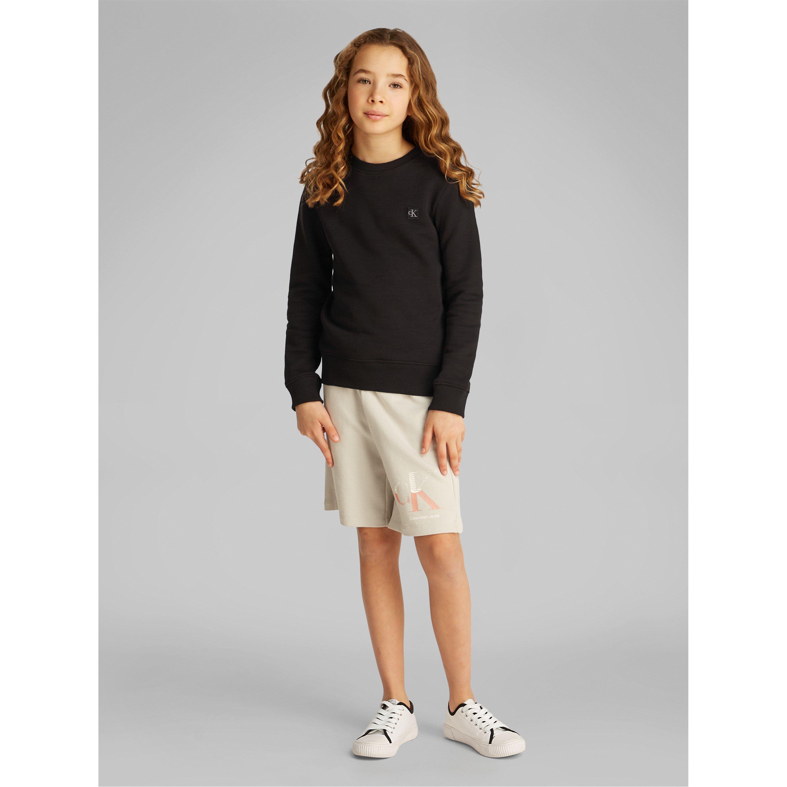 Ck Nero - Calvin Klein Jeans - Unisex Kids' Mini Badge Crew Sweatshirt - 4