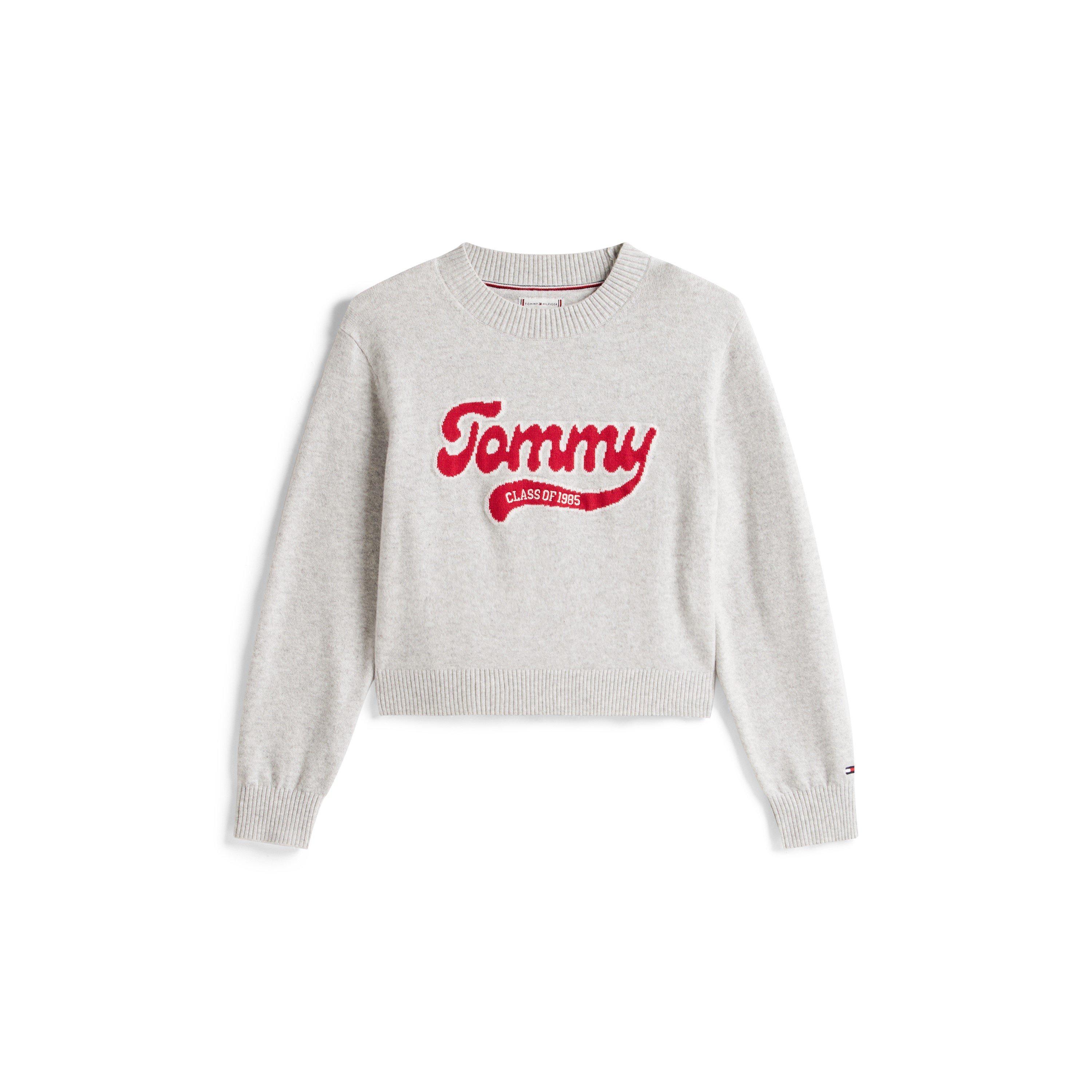 Lt Grey Heather - Tommy Hilfiger - Kids' Logo Crew-Neck Sweatshirt - 1
