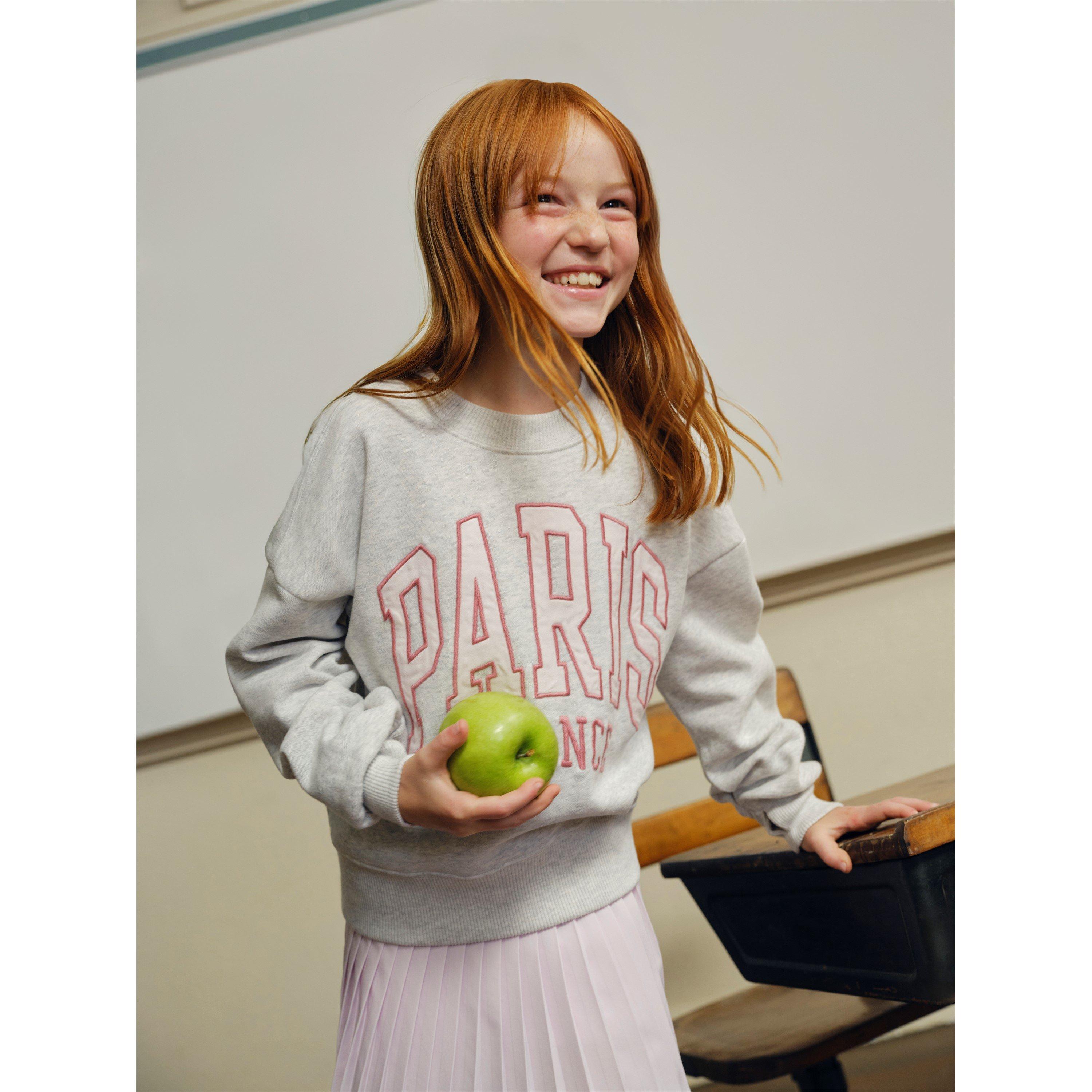 Light Grey GH3 - Abercrombie and Fitch - Kids' A F Paris Crew Sweatshirt - 1
