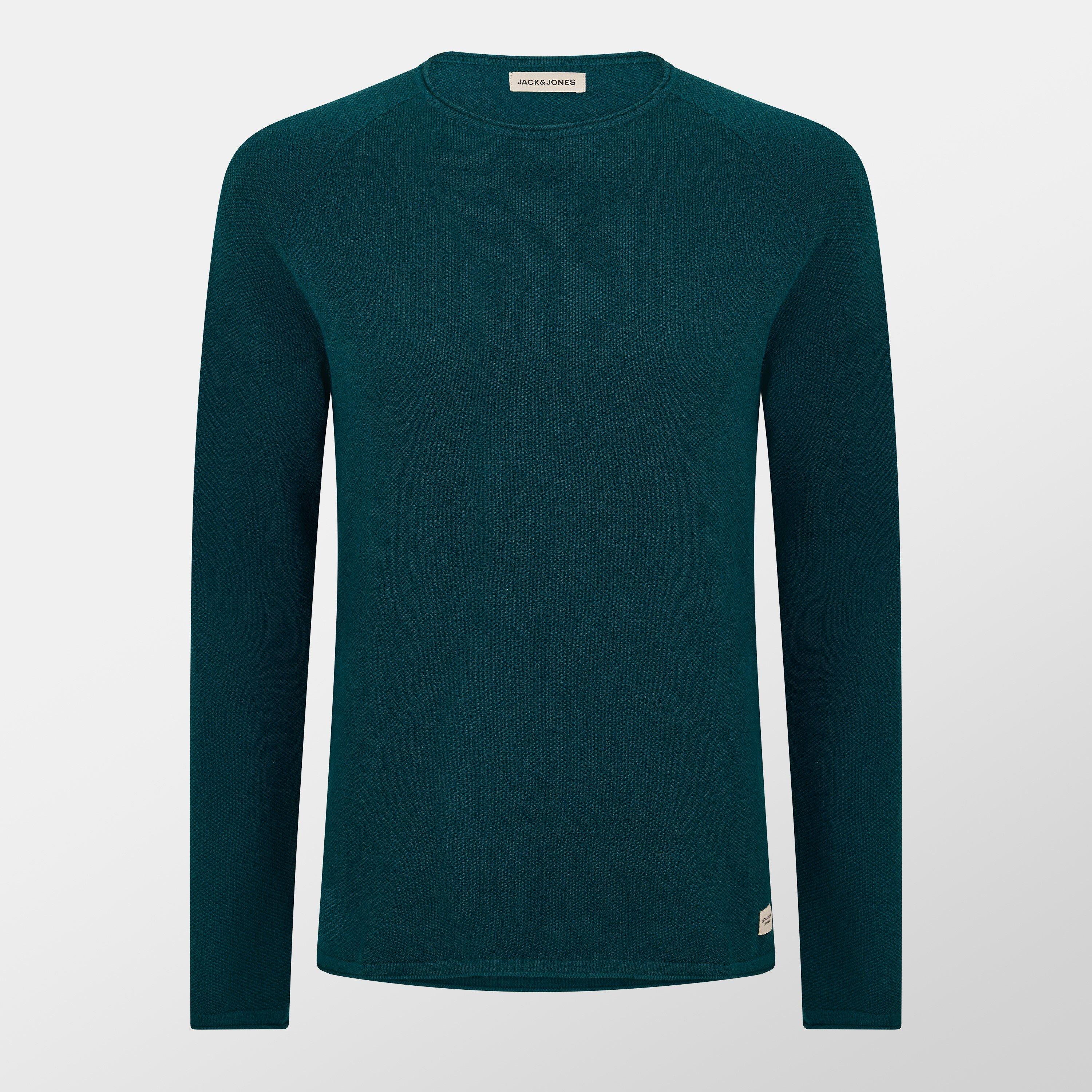 Jack And Jones Men's Jj Melange Sweater - Deep Teal - M