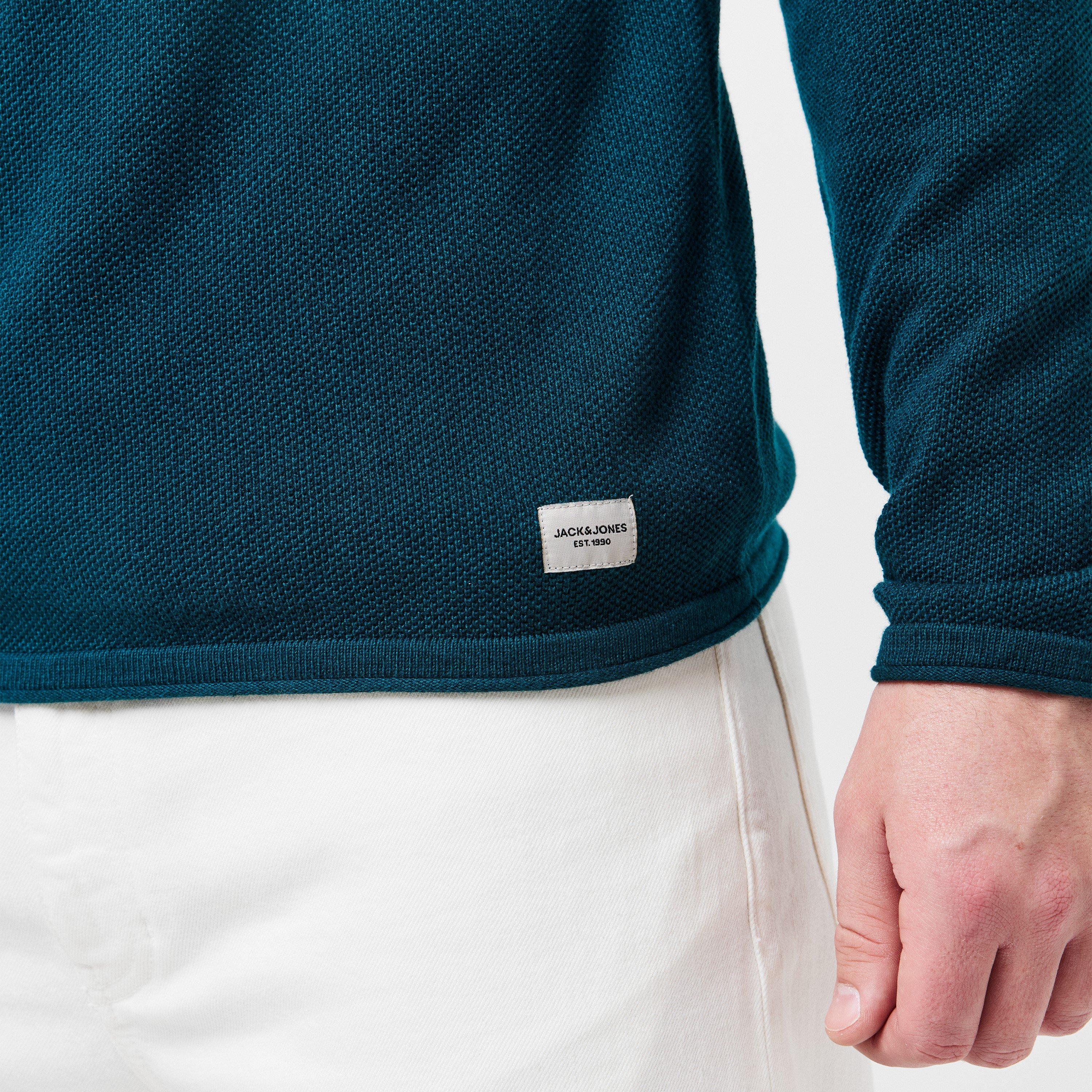 Dyb Teal - Jack and Jones - Melange Sweater Mens - 5