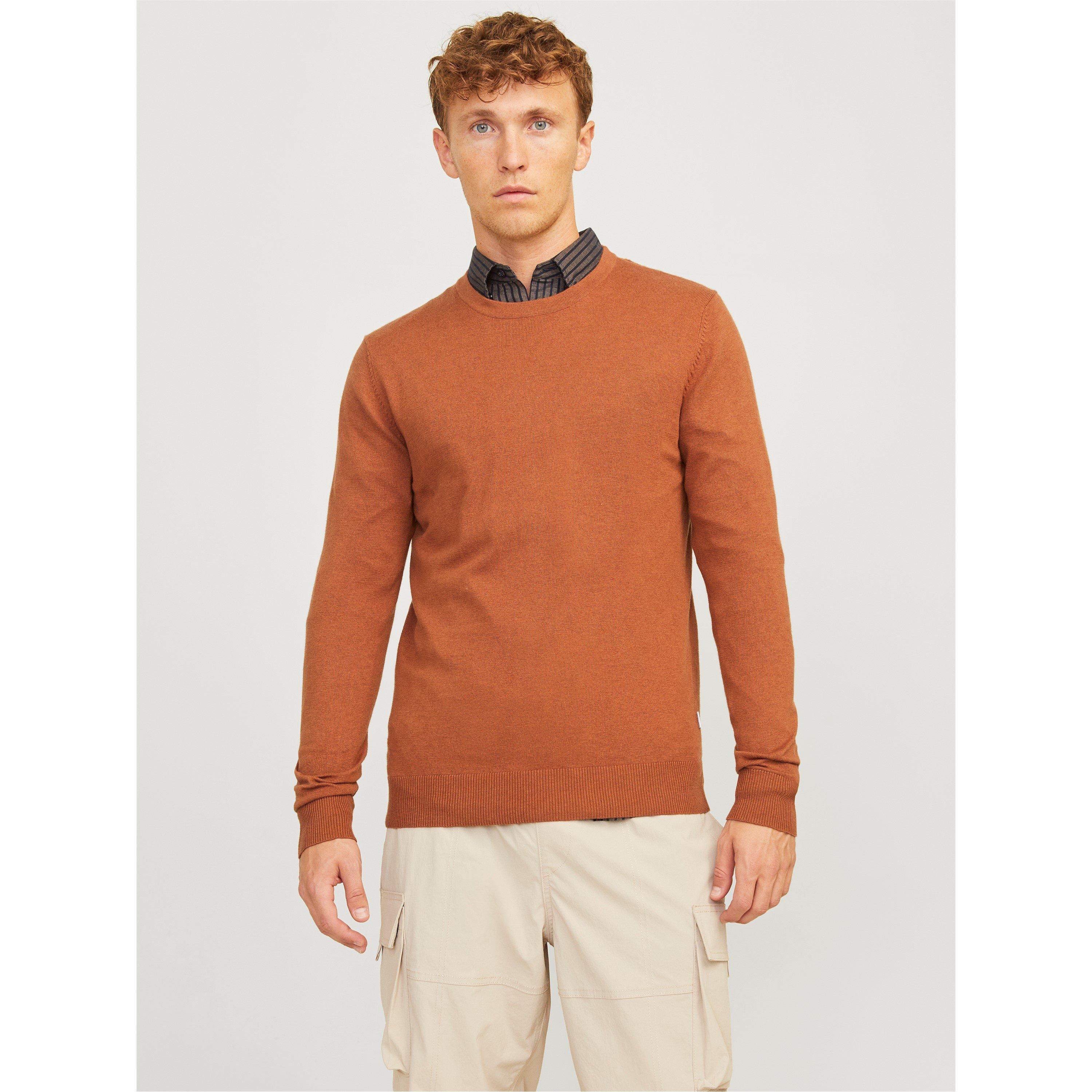 Mocha Bisque - Jack and Jones - Men's Crew Knitted Sweatshirt - 5