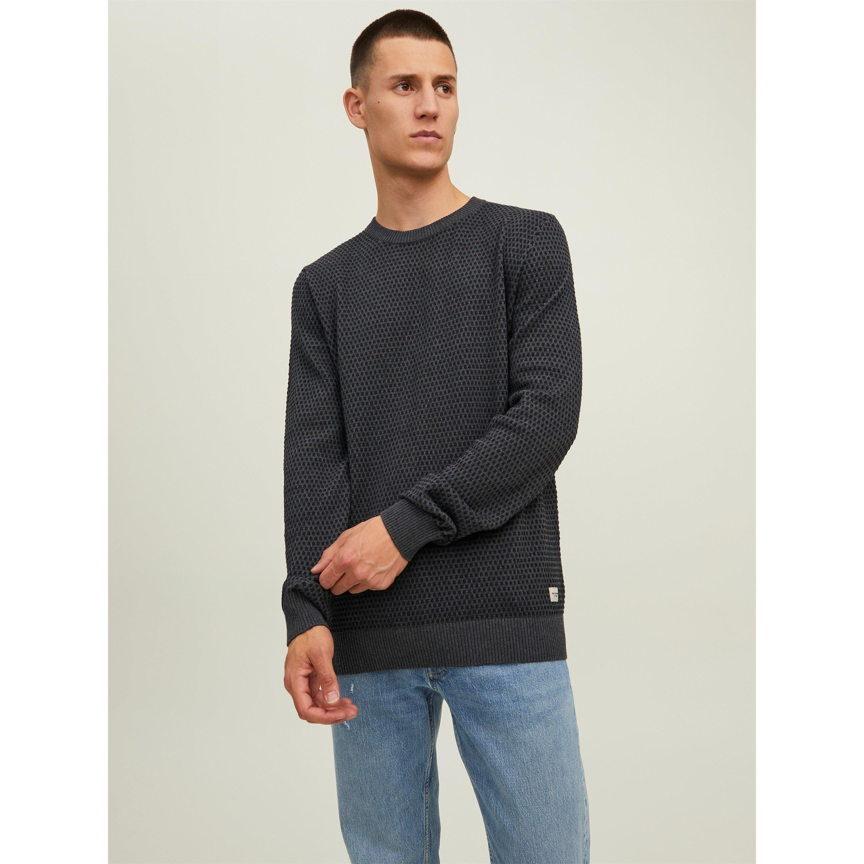 ange Gris Foncé - Jack and Jones - Knitted Crew Sweatshirt - 3