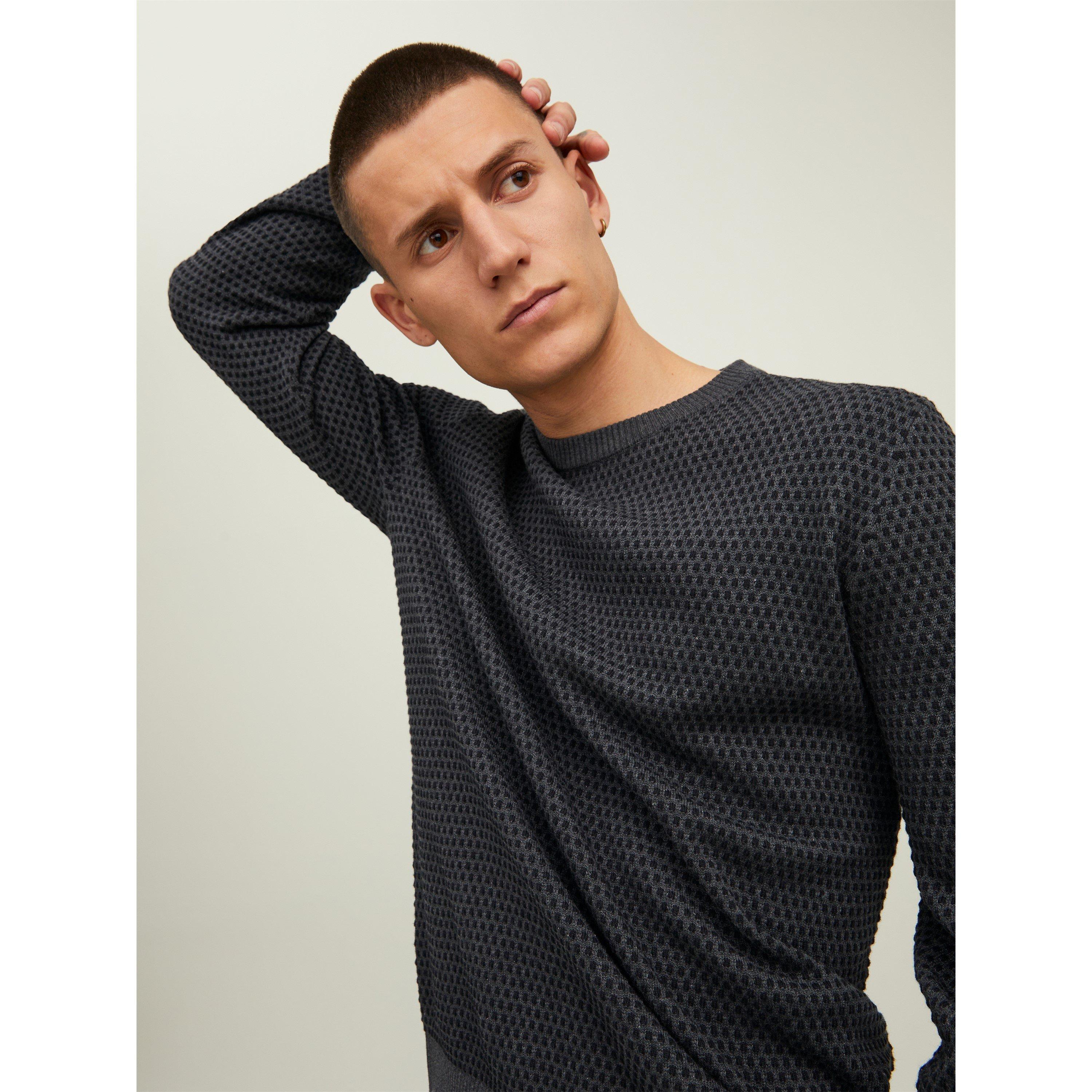 ange Gris Foncé - Jack and Jones - Knitted Crew Sweatshirt - 6