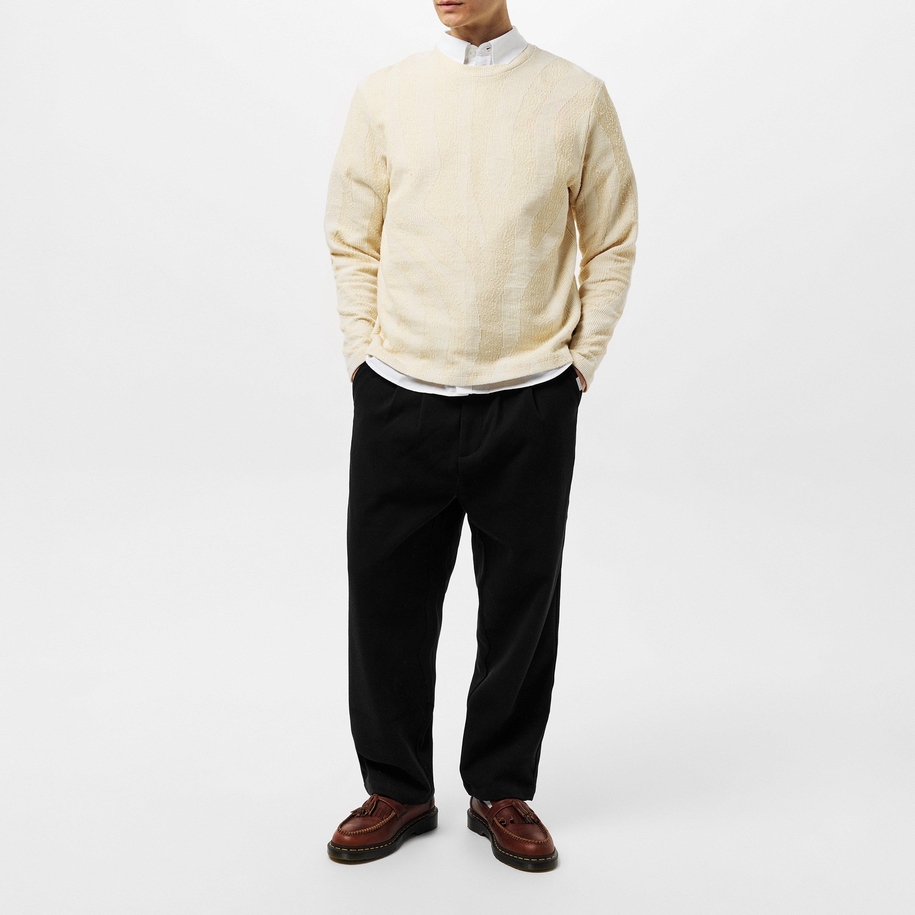 Ecru - Jack and Jones - Pattern Crew Sweatshirt - 6