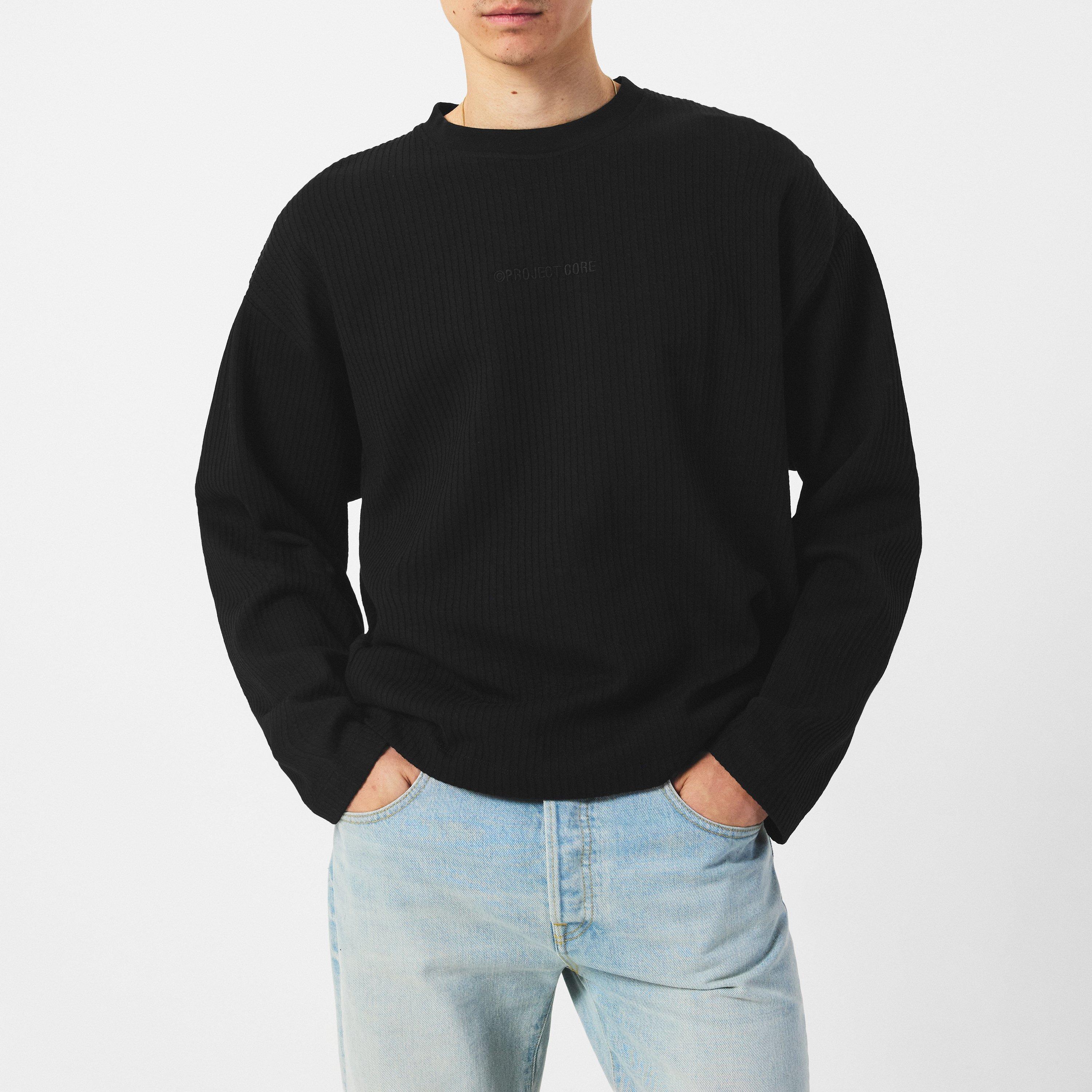 Sort - Jack and Jones - Crew Neck Sweater Mens - 3