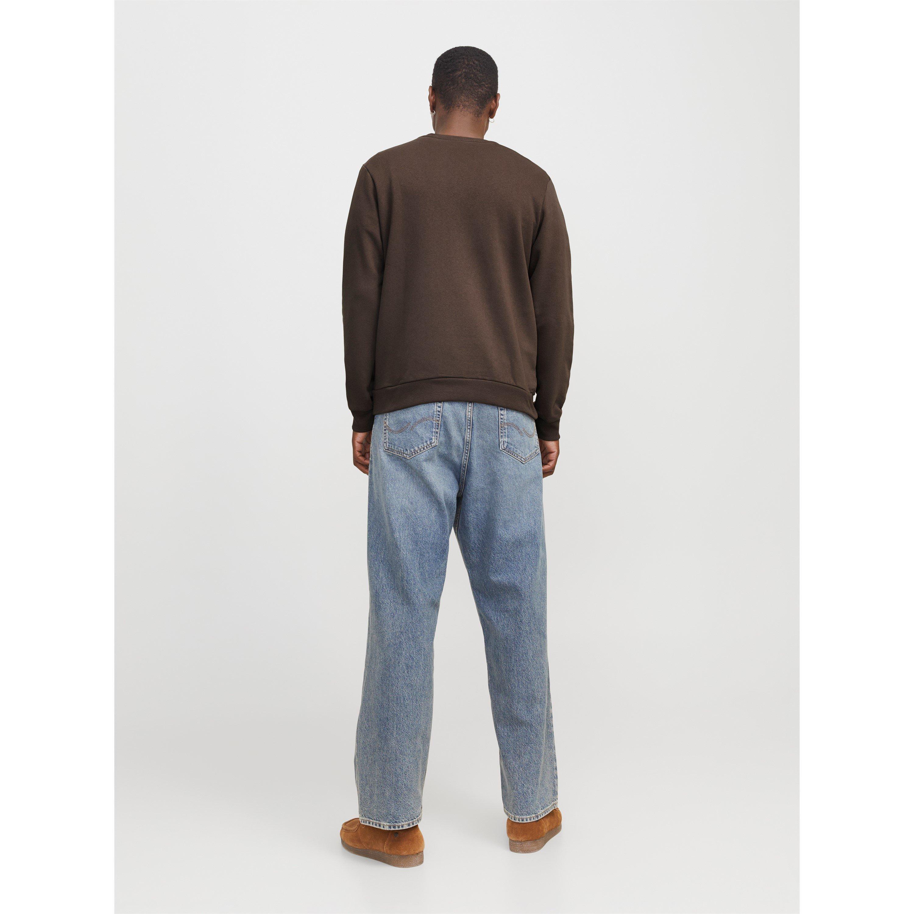 Marrone Cioccolato - Jack and Jones - Printed Crew Sweatshirt - 3