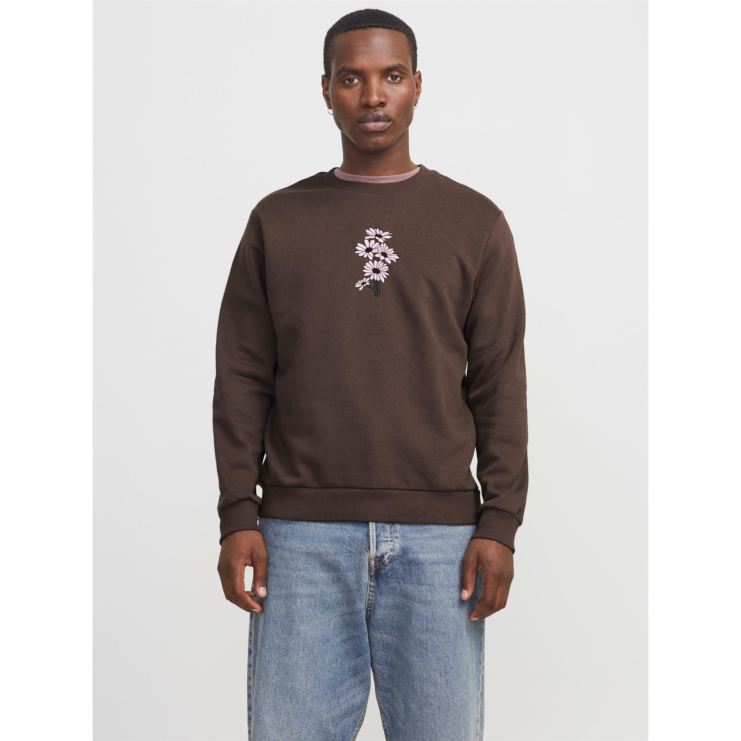 Marrone Cioccolato - Jack and Jones - Printed Crew Sweatshirt - 6