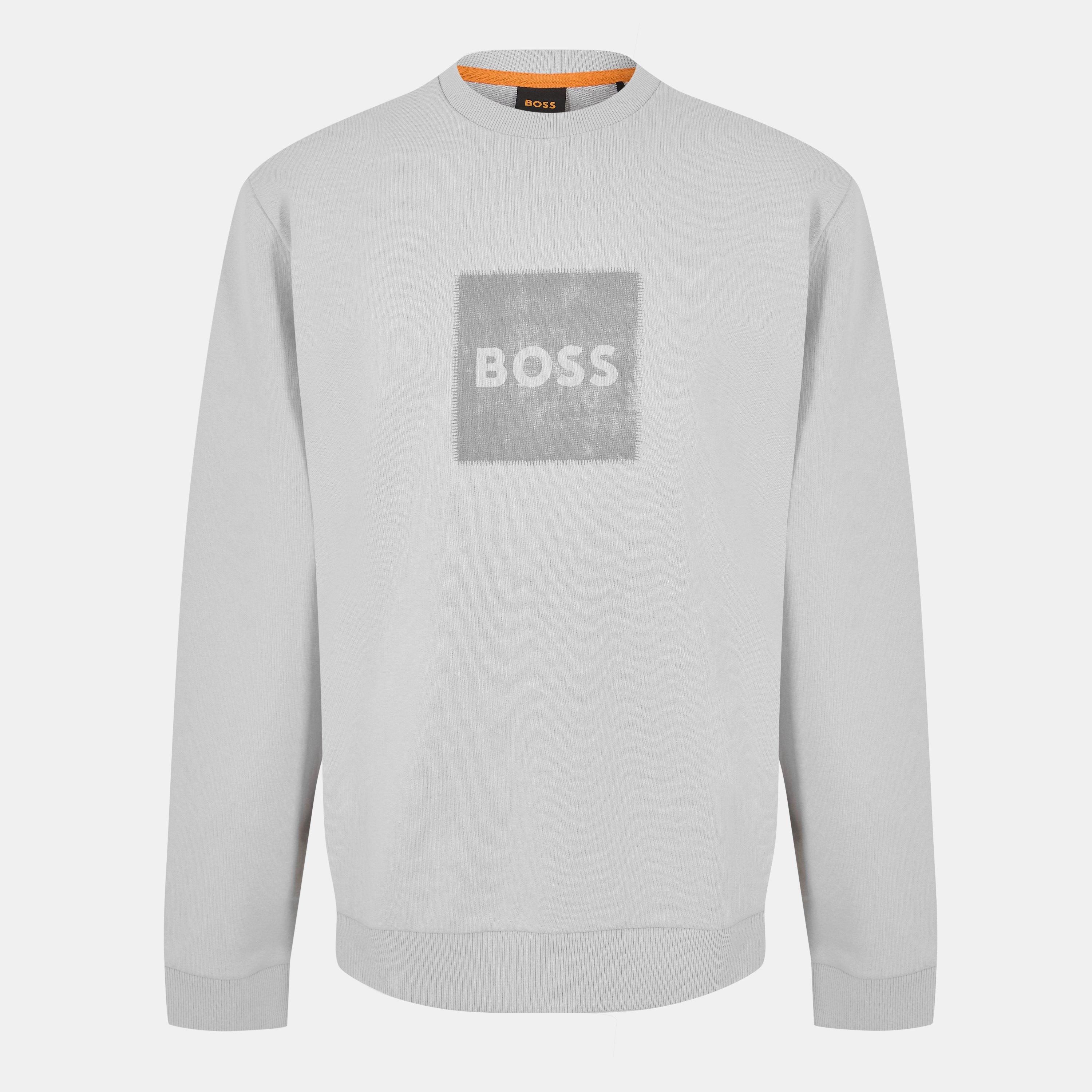 Boss Men's Stitch Crew Crew Sweatshirt - Grey 054 - L