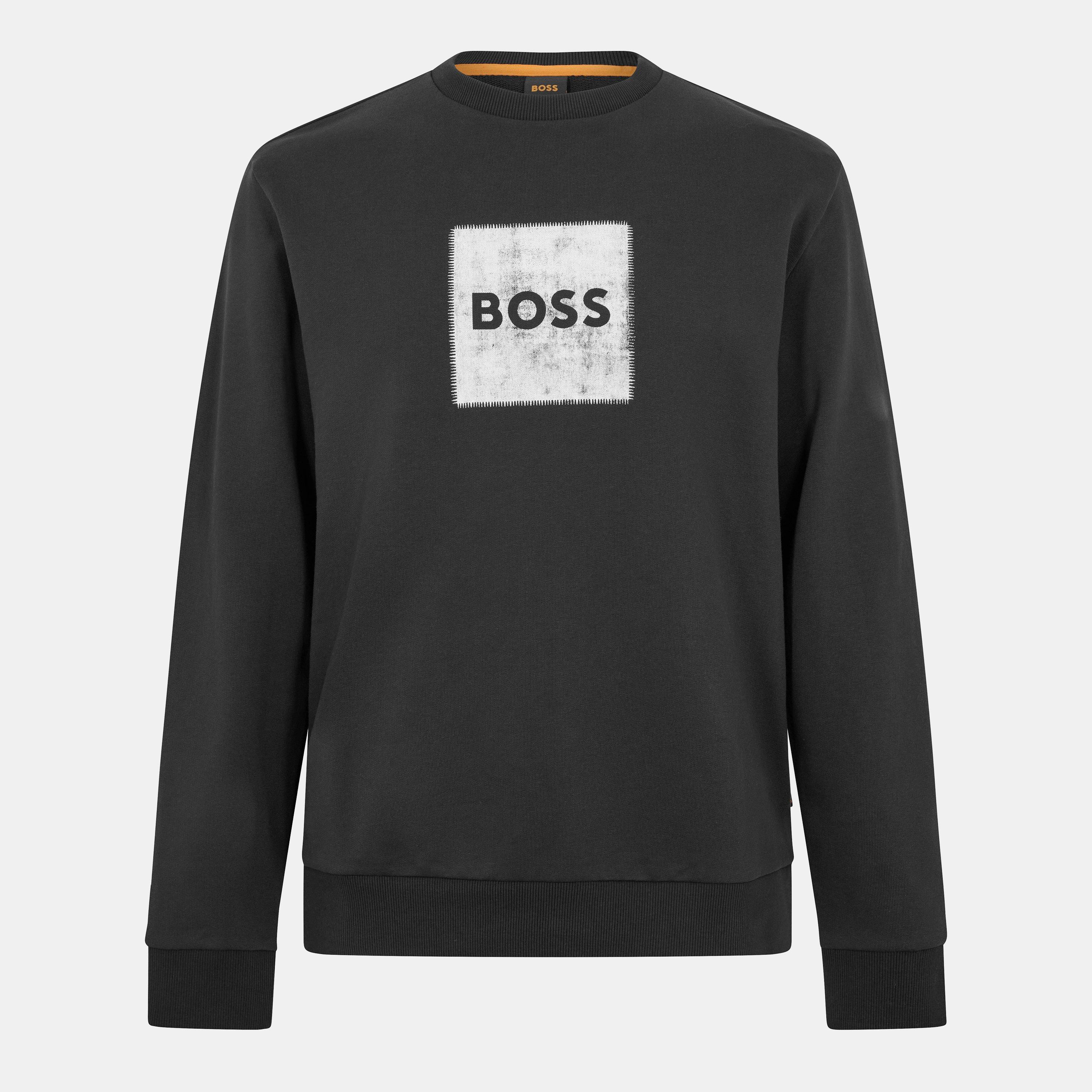Black 001 - Boss - Men's Stitch Crew Crew Sweatshirt - 1