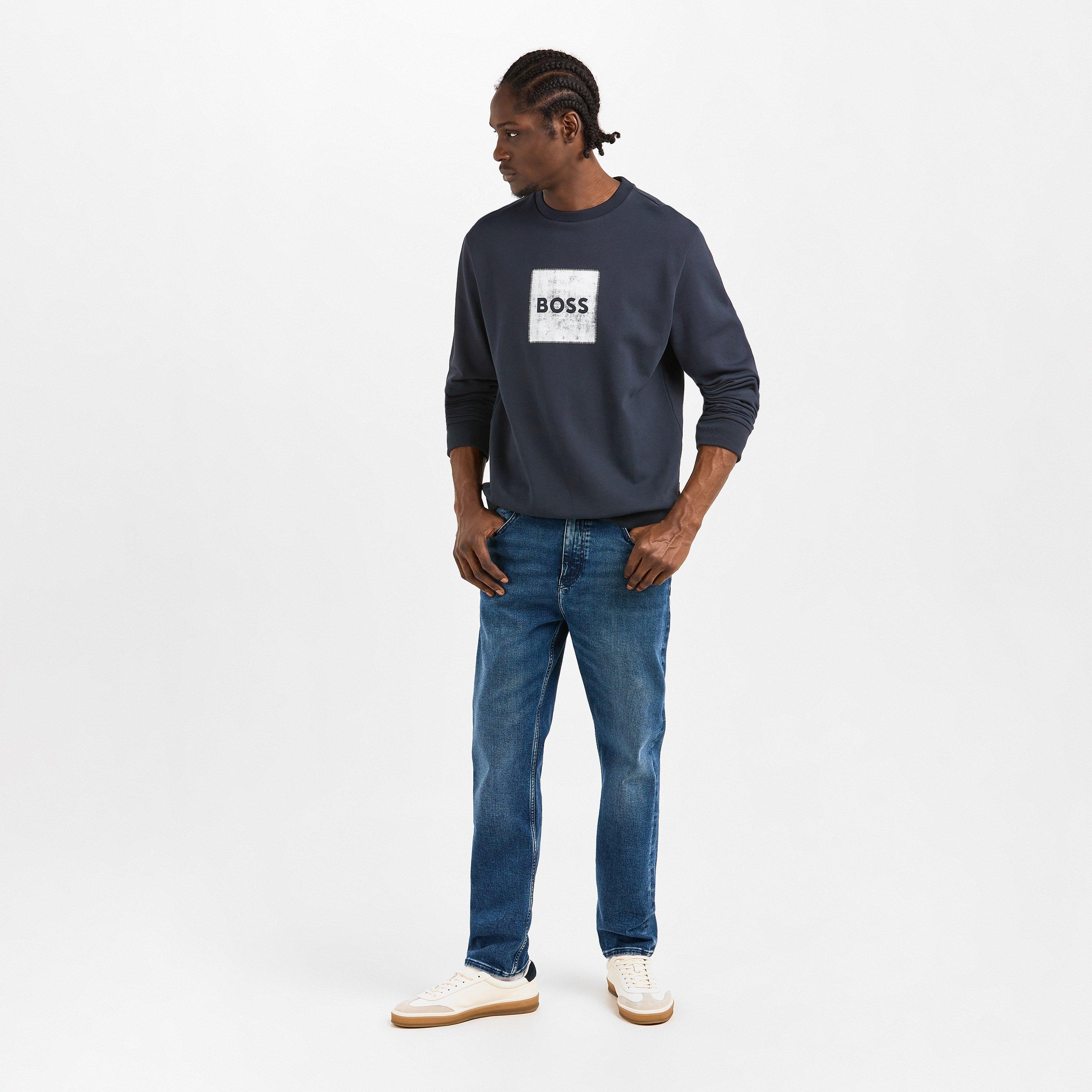 Navy 404 - Boss - Men's Stitch Crew Crew Sweatshirt - 6