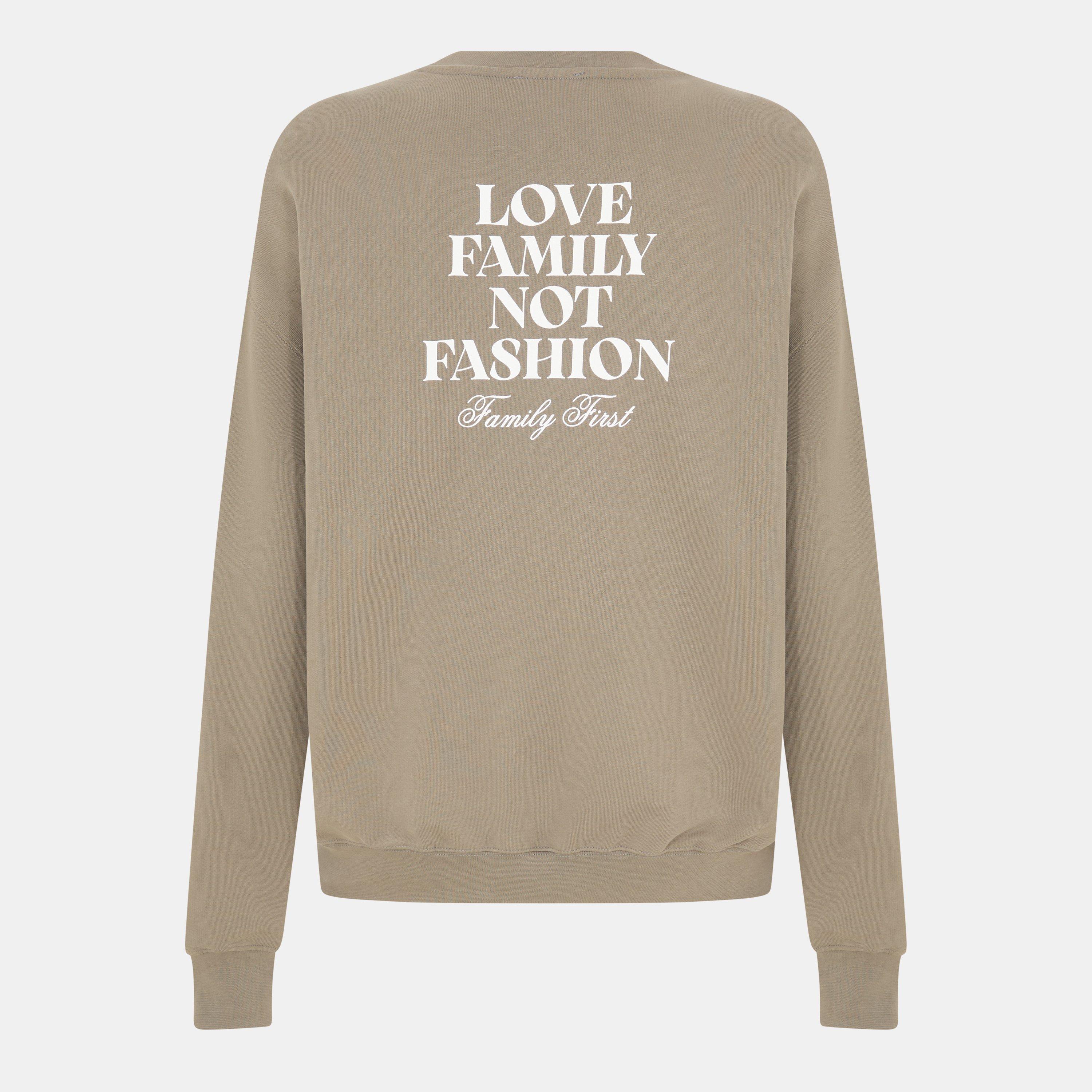 Light Green - Family First - Men's Crew Sweatshirt - 2