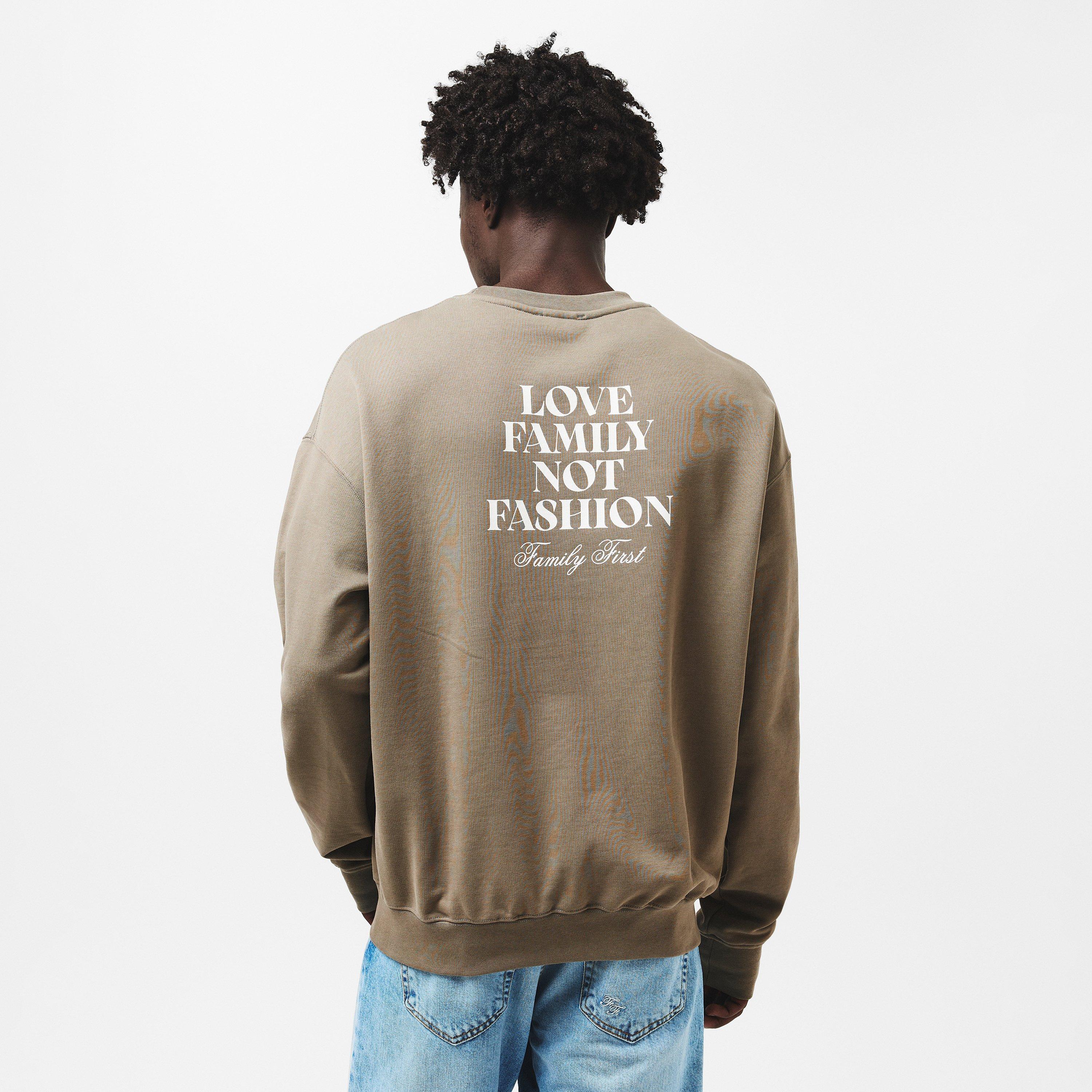 Light Green - Family First - Men's Crew Sweatshirt - 4